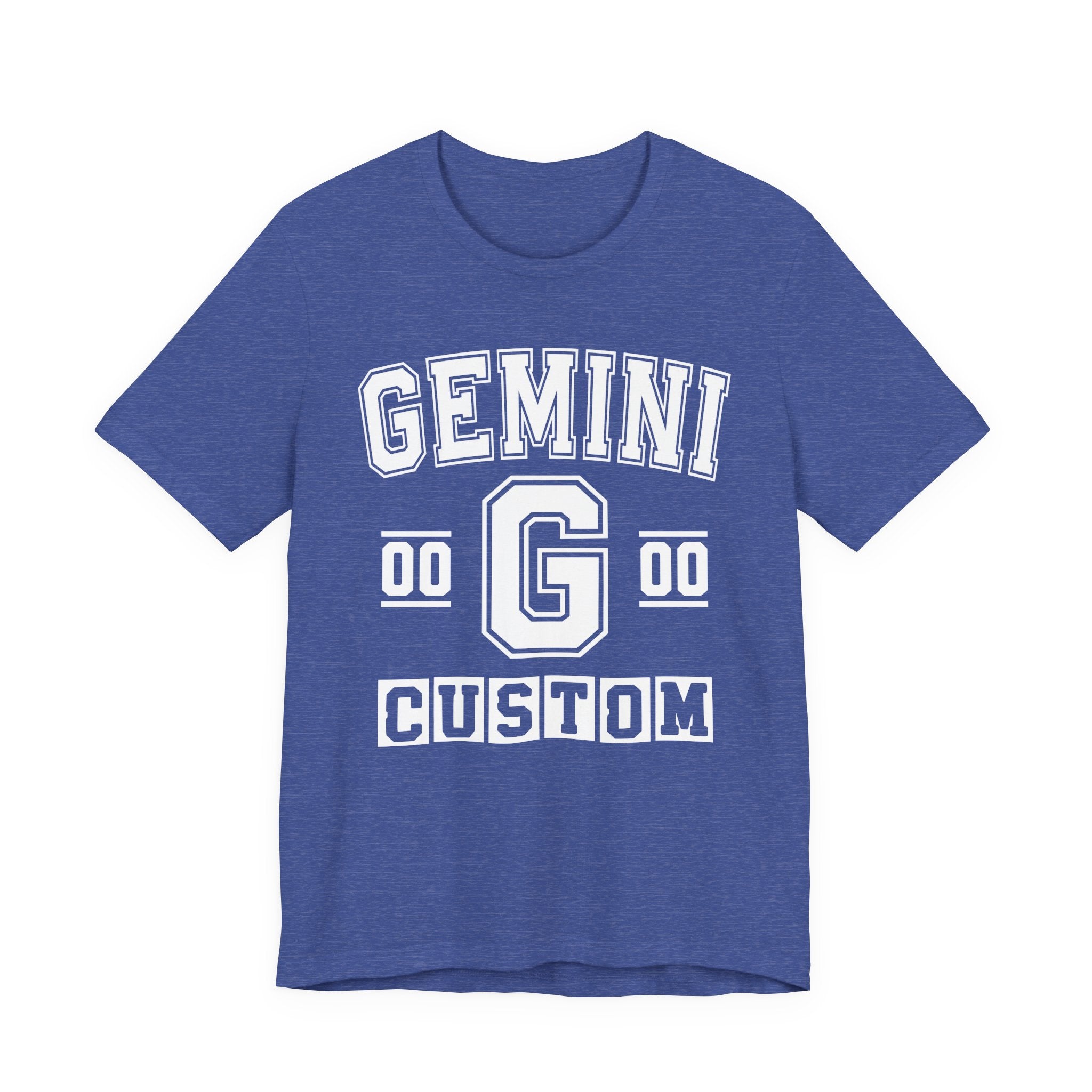 Custom Gemini Varsity Tee Shirt — Customize Birthday Day/Month/Year - Customize Season/nation/Society
