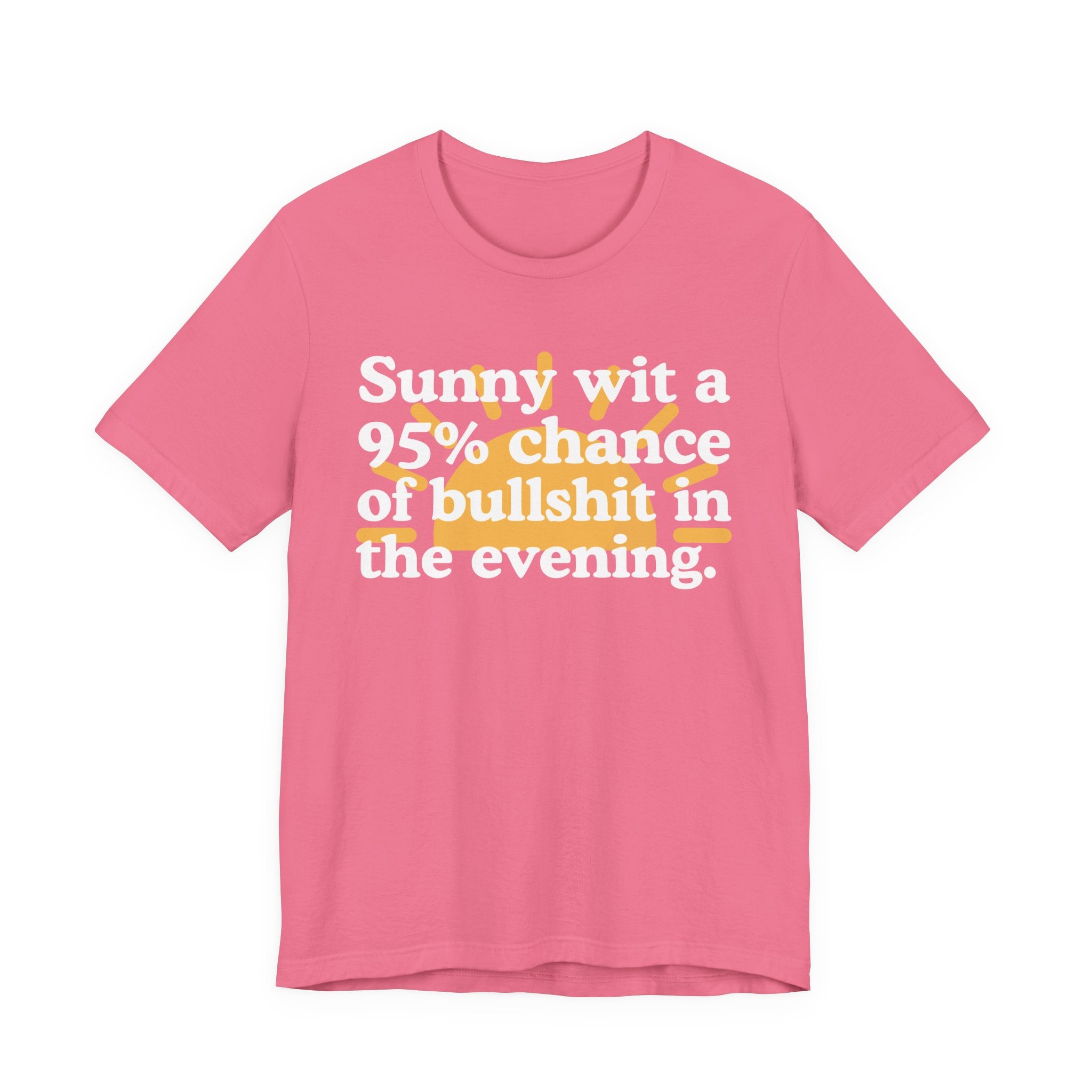 Sunny wit a 95% chance of bullshit in the evening —  Funny Weather Forecast T-Shirt