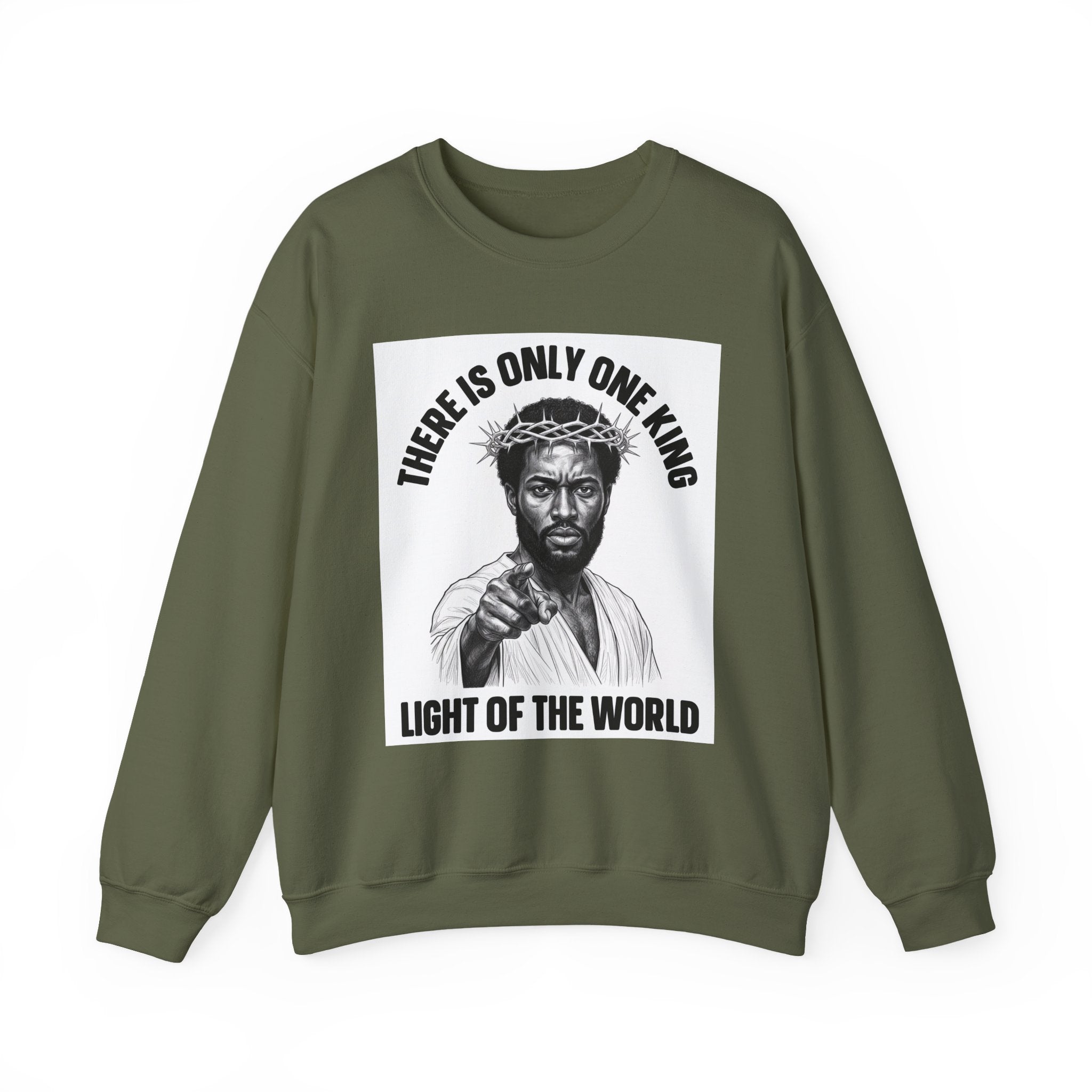 There Is Only One King: Light Of The World (Black Jesus) — Sweatshirt