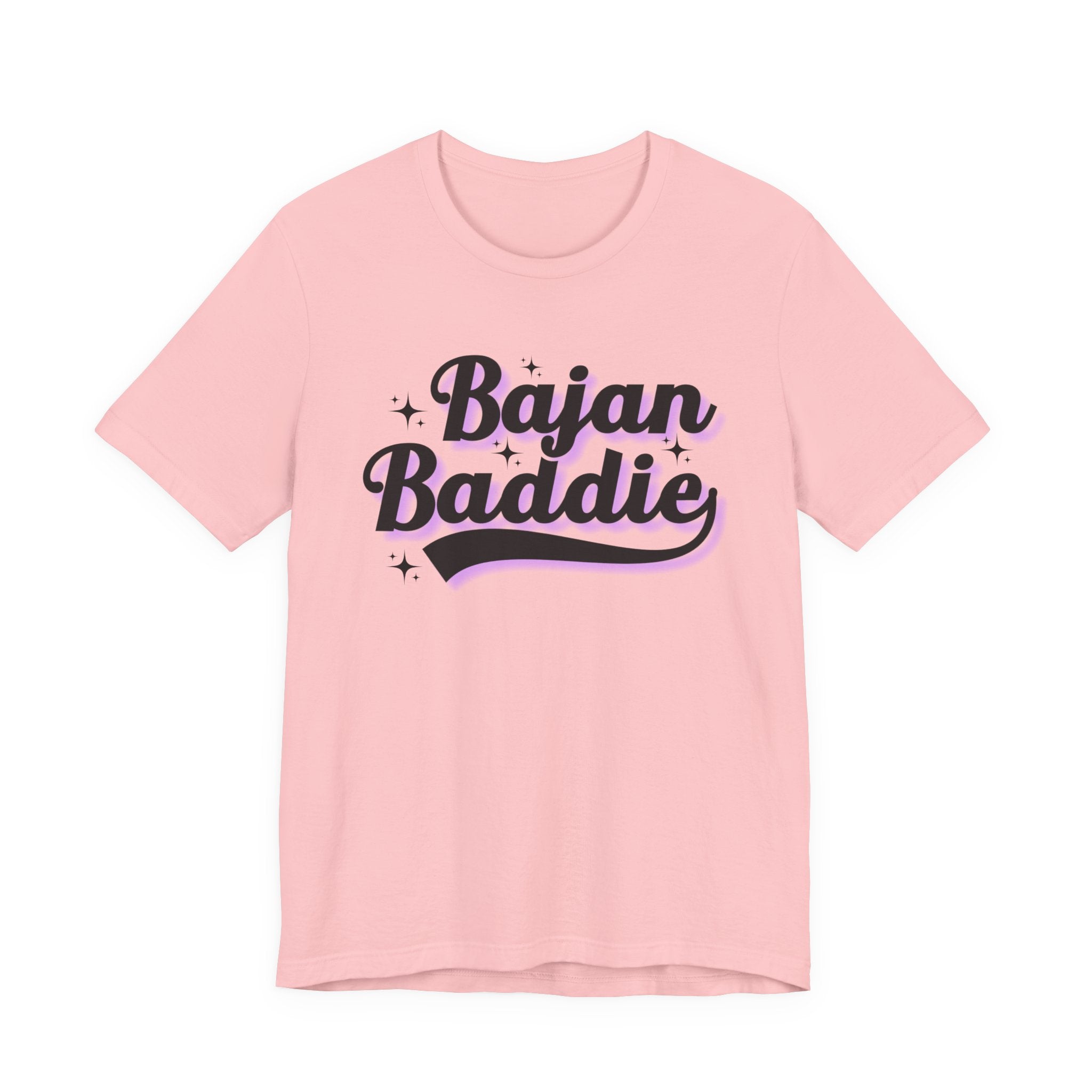 Bajan Baddie  - Pink Varsity Statement T-Shirt