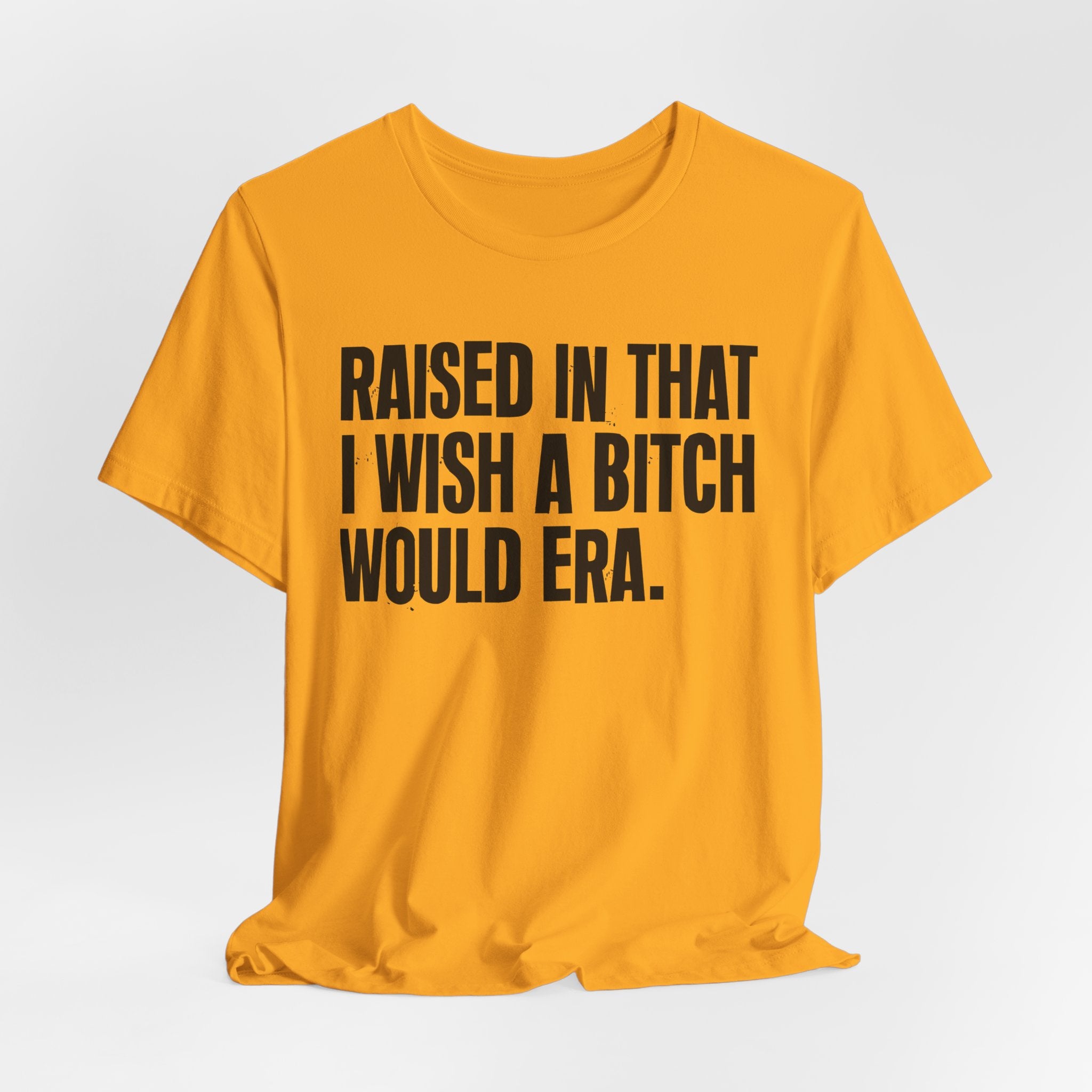 Raised In That I Wish A Bitch Would Era - Funny Back In The Day Statement Tee Shirt