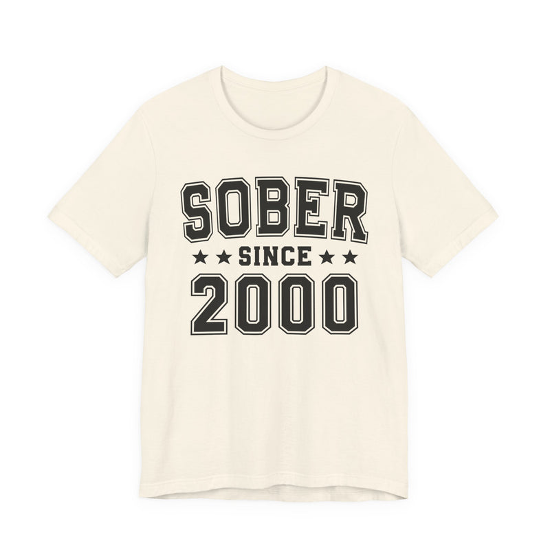 Sober Since (Personalized Date) —  Personal Milestone T-shirt