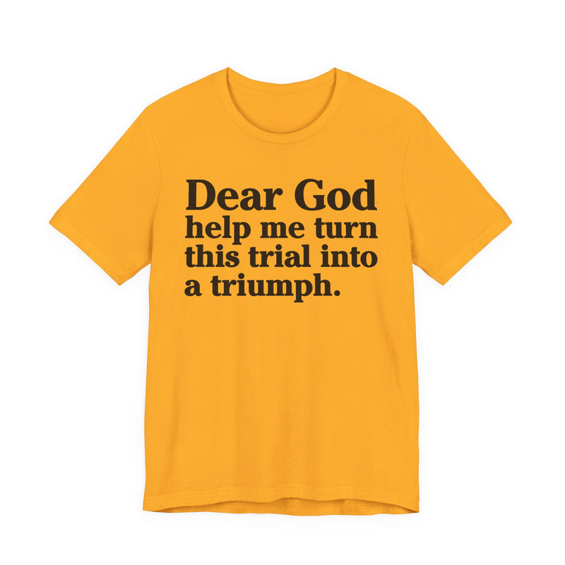 Dear God Help Me Turn This Trial Into A Triumph — Positive Christian T-Shirt