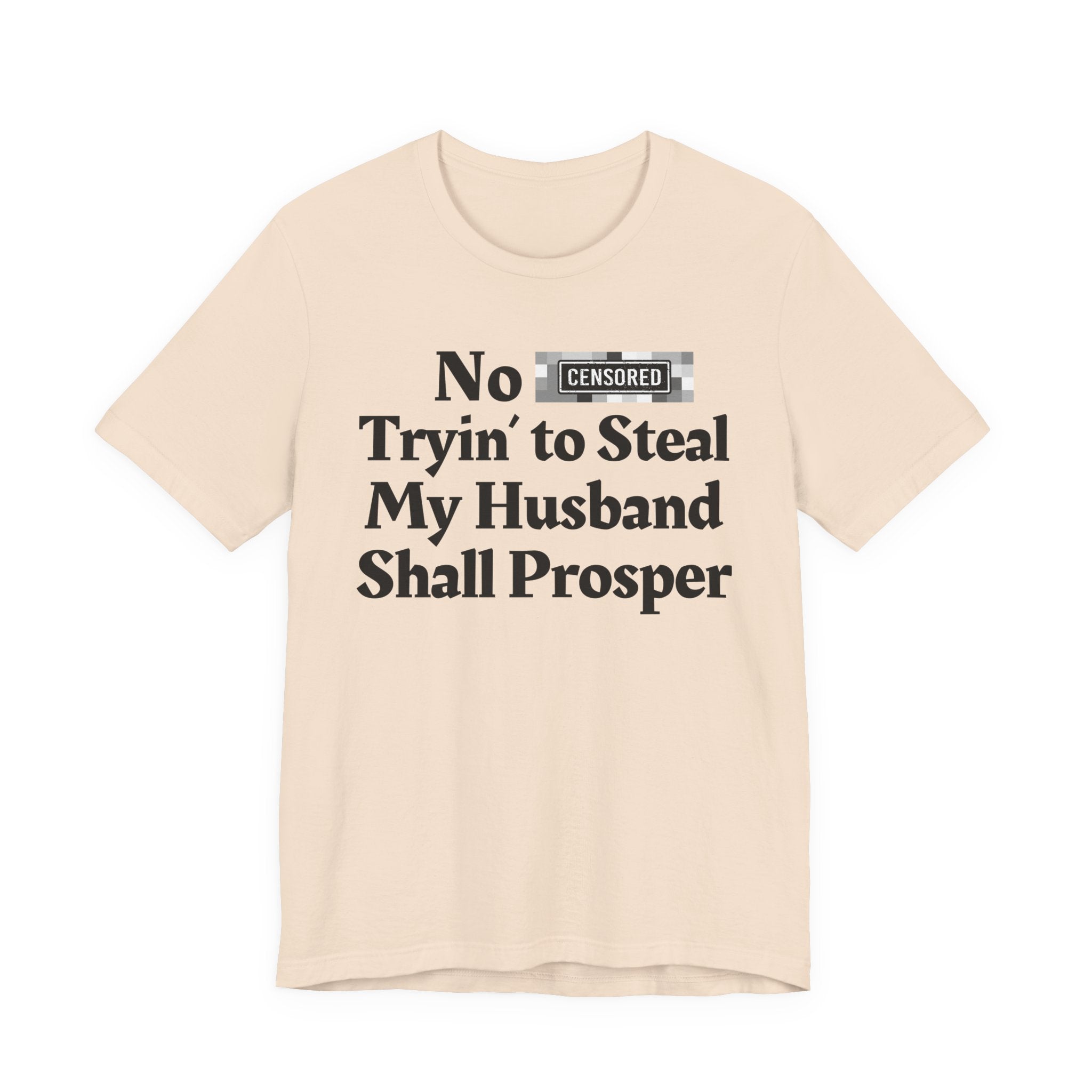 No Bitch Tryin' To Steal My Husband Shall Prosper — Bold Christian Statement T-Shirt