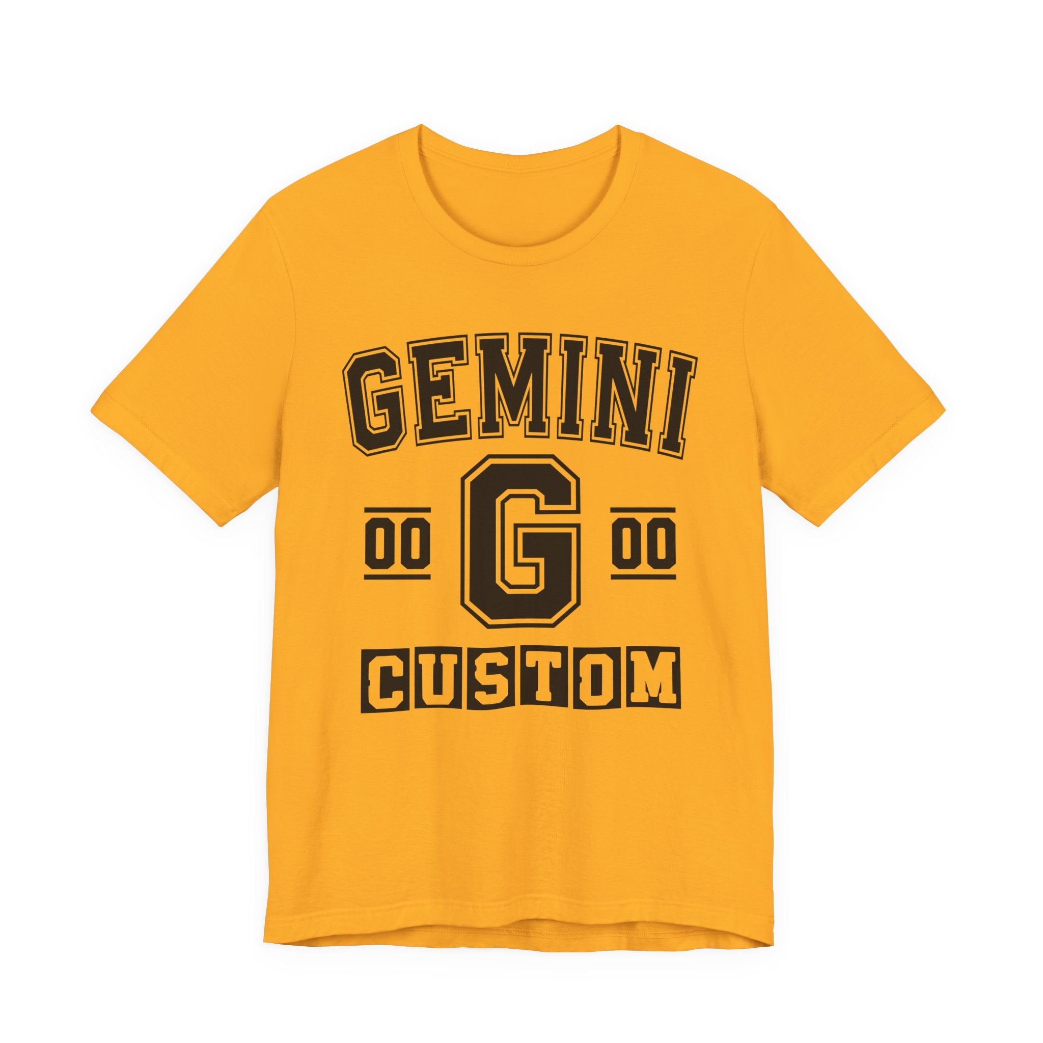 Custom Gemini Varsity Tee Shirt — Customize Birthday Day/Month/Year - Customize Season/nation/Society
