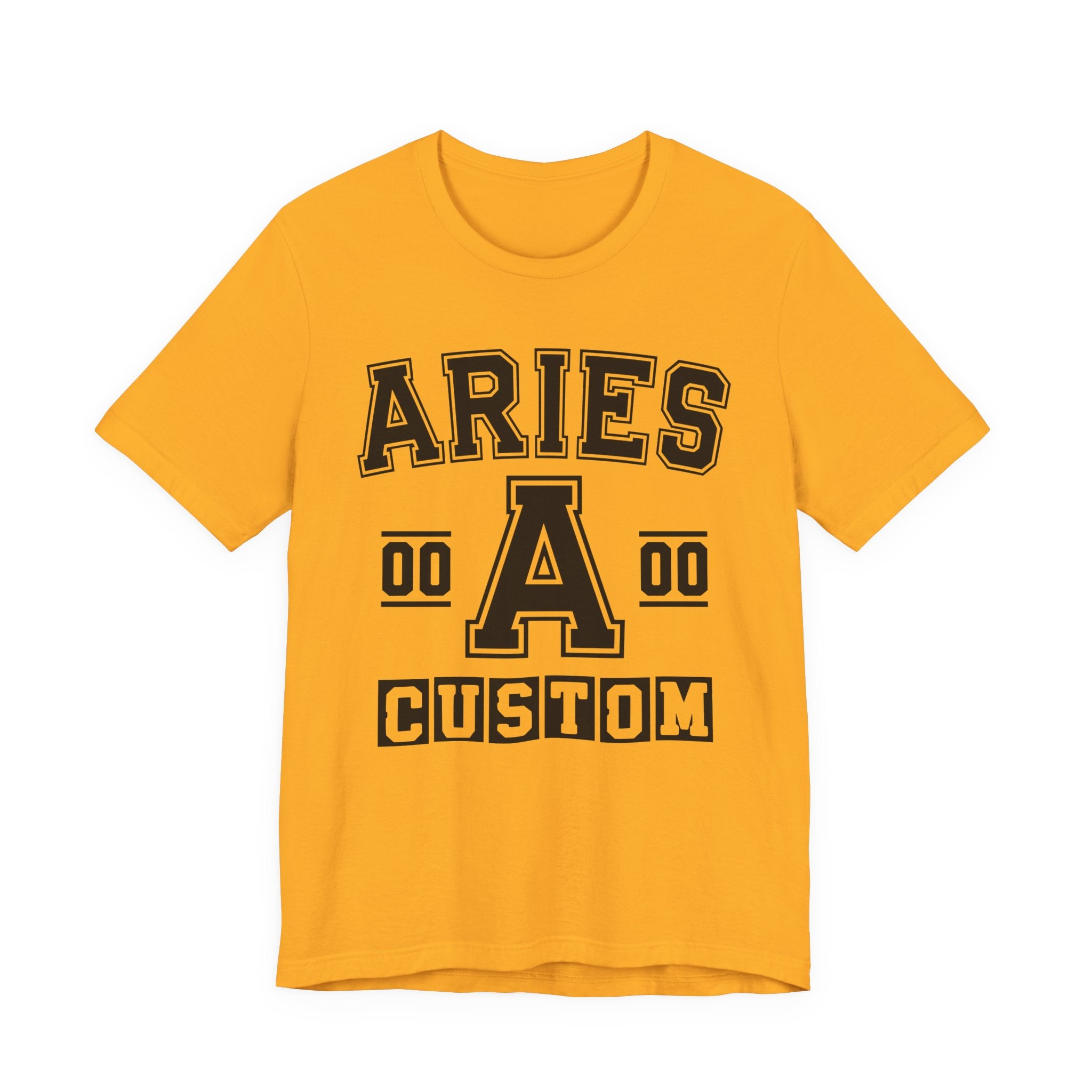 Custom Aries Varsity Tee Shirt — Customize Birthday Day/Month/Year - Customize Season/nation/Society