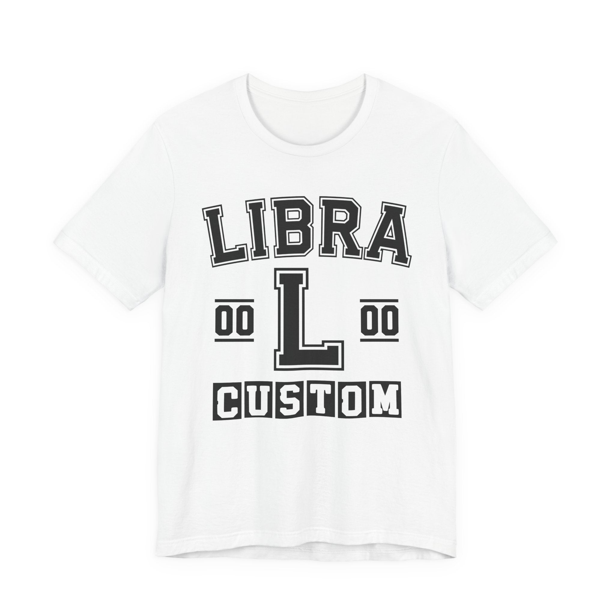 Custom Libra Varsity Tee Shirt — Customize Birthday Day/Month/Year - Customize Season/nation/Society