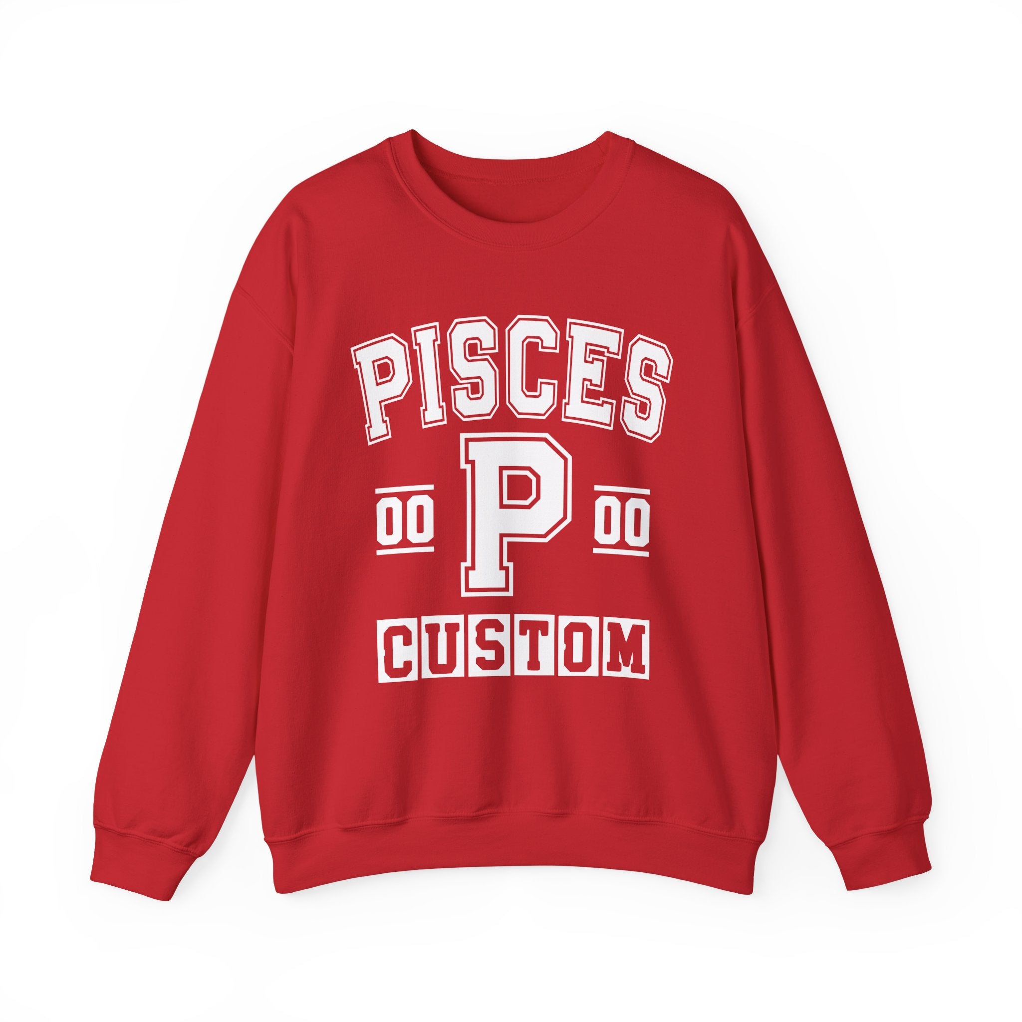 Custom Pisces Varsity Sweatshirt - Customize Birthday Day/Month/Year - Customize Gemini Season/Nation