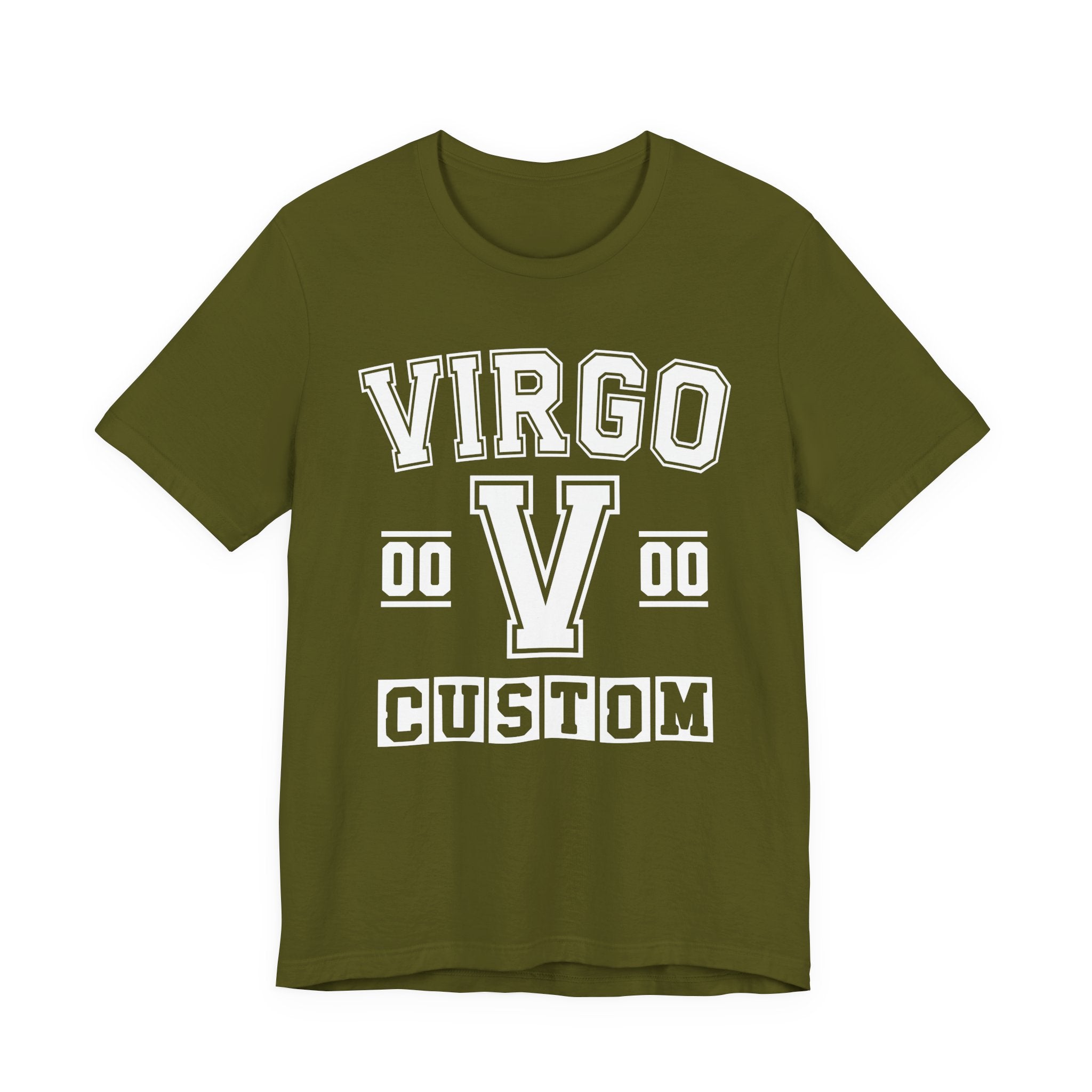 Custom Virgo Varsity Tee Shirt — Customize Birthday Day/Month/Year - Customize Season/nation/Society