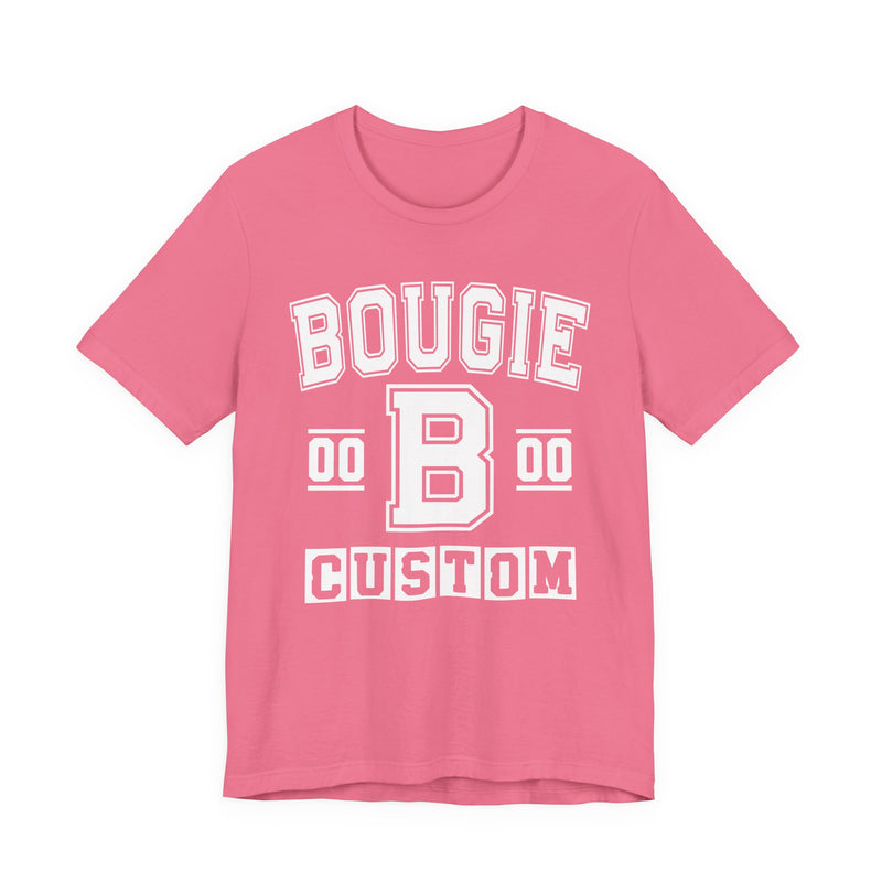 Custom Bougie Varsity T-Shirt — Customize Birthday Day/Month/Year — Customize Season/nation/Society