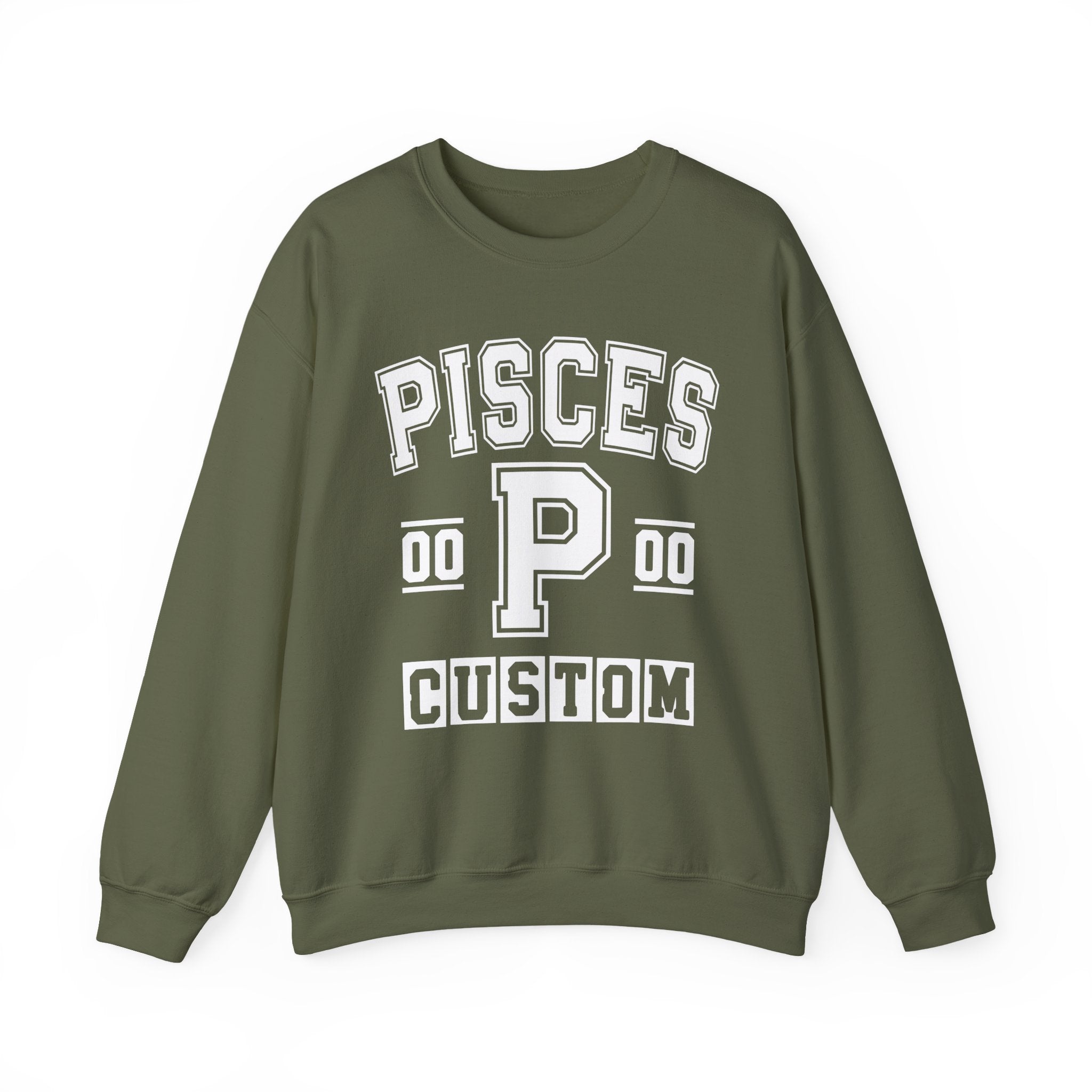 Custom Pisces Varsity Sweatshirt - Customize Birthday Day/Month/Year - Customize Gemini Season/Nation