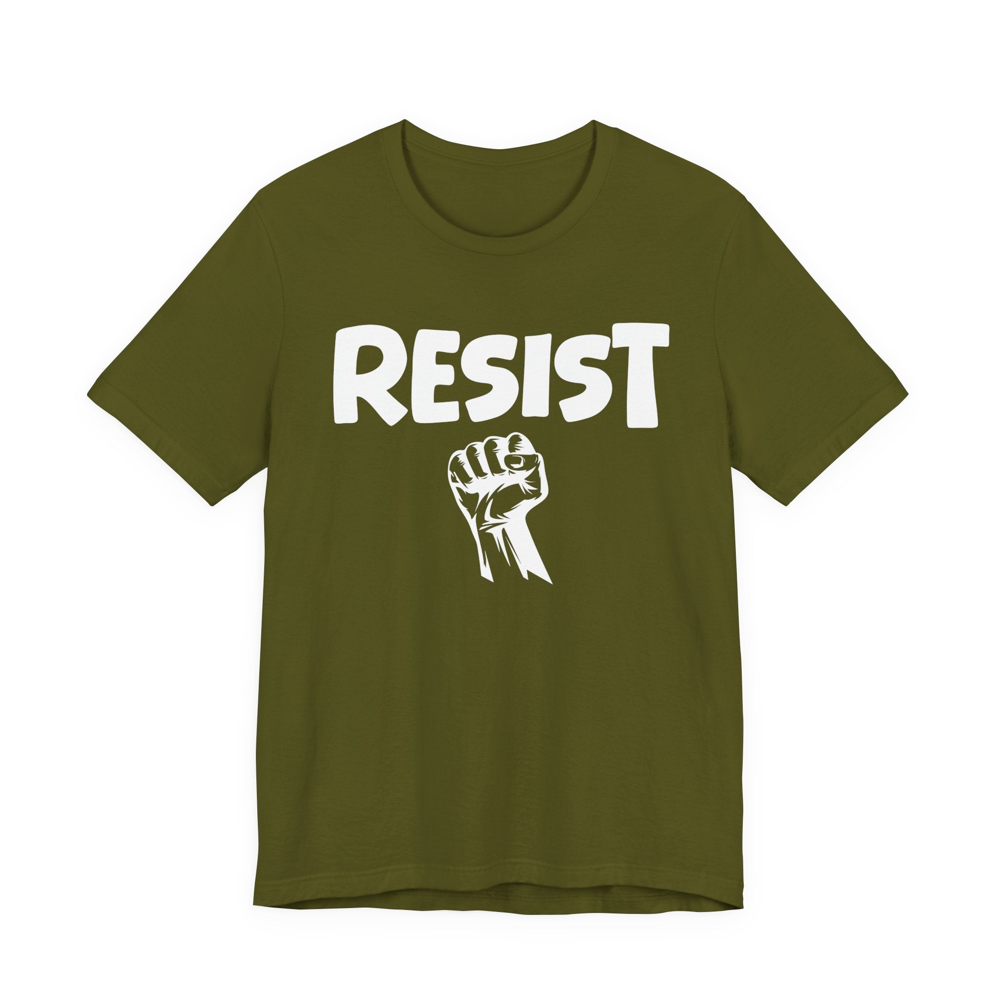 Resist - T-Shirt – Bold Protest Graphic Tee with Raised Fist
