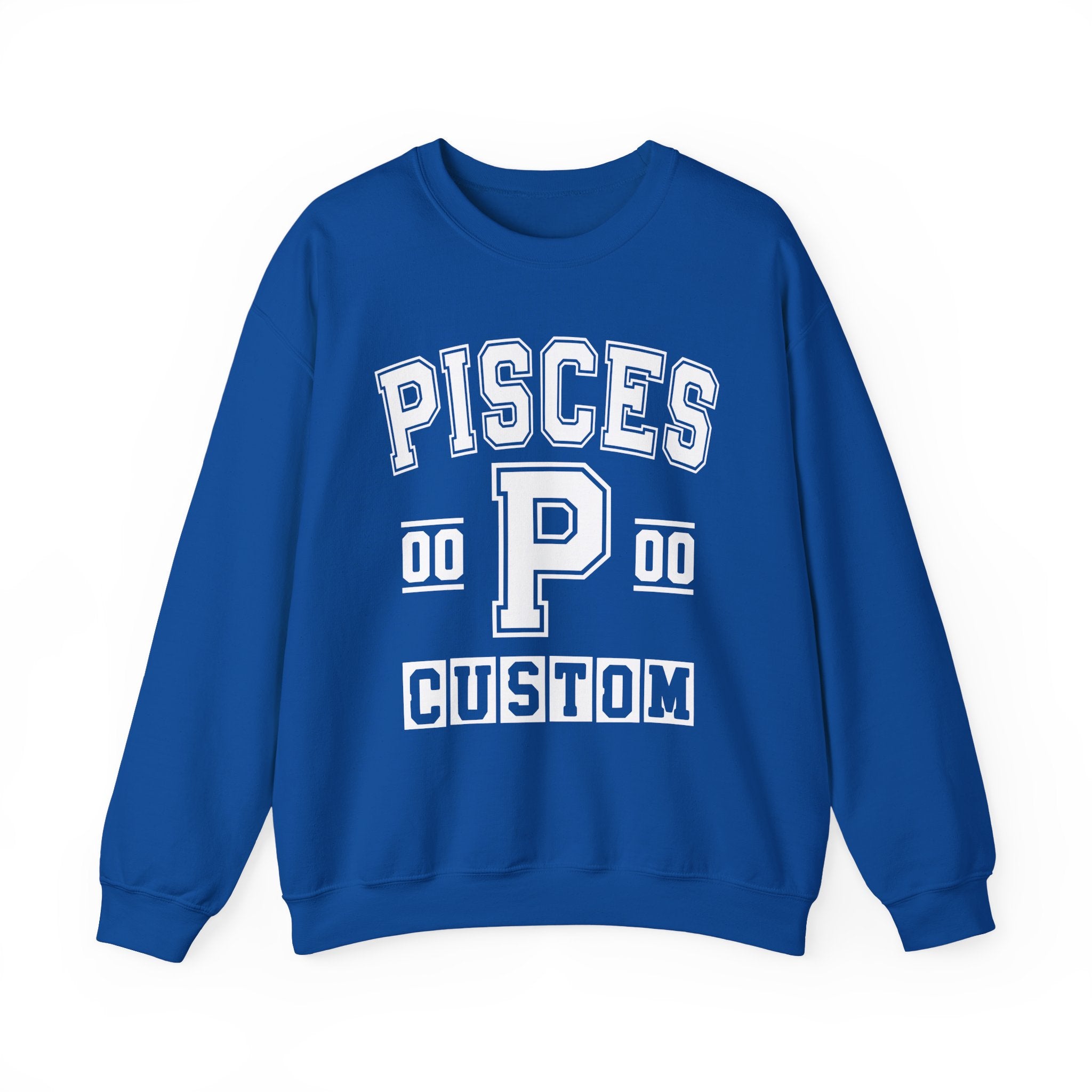 Custom Pisces Varsity Sweatshirt - Customize Birthday Day/Month/Year - Customize Gemini Season/Nation