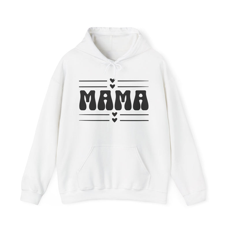 Mama Retro Hearts Hoodie — Vintage Groove Mother's Day SweaT-shirt