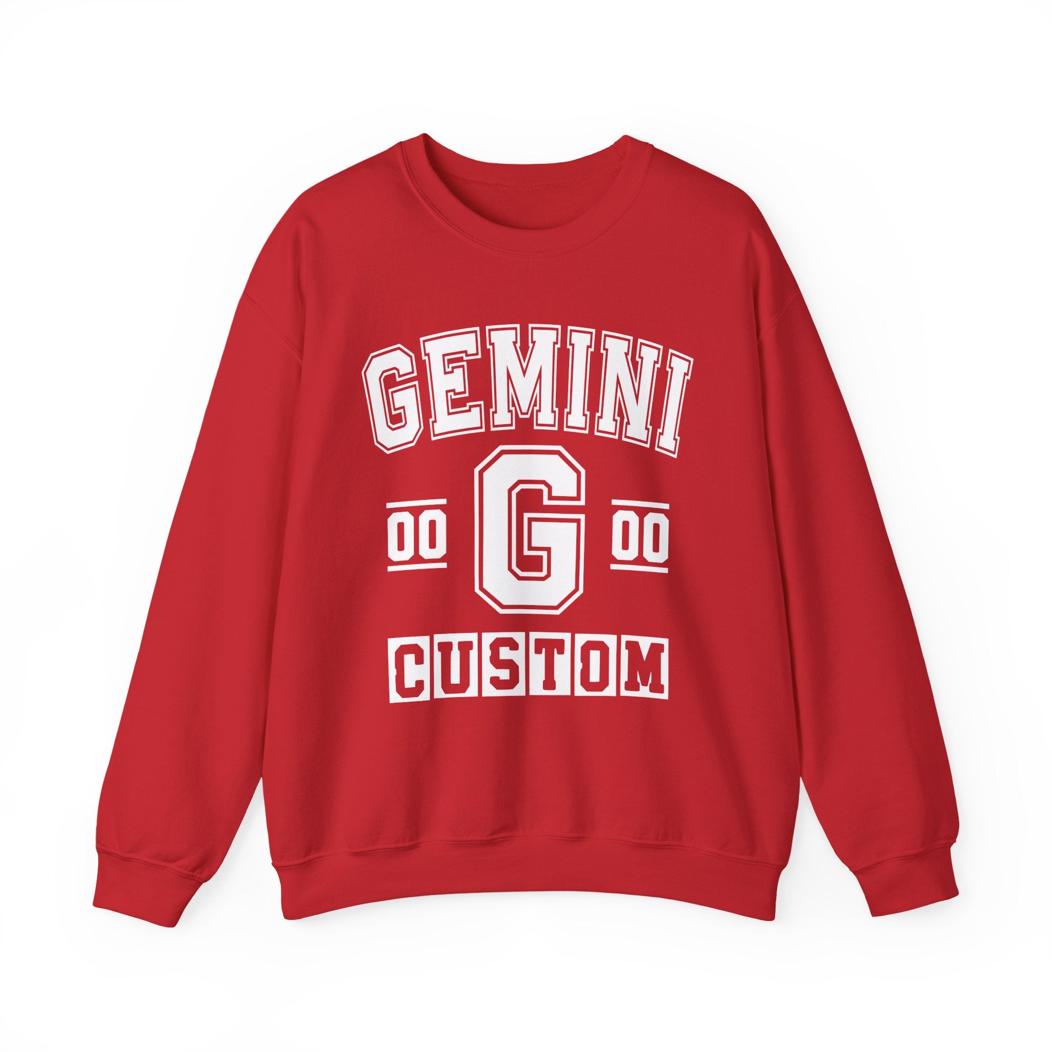 Custom Gemini Varsity Sweatshirt - Customize Birthday Day/Month/Year - Customize Gemini Season/Nation