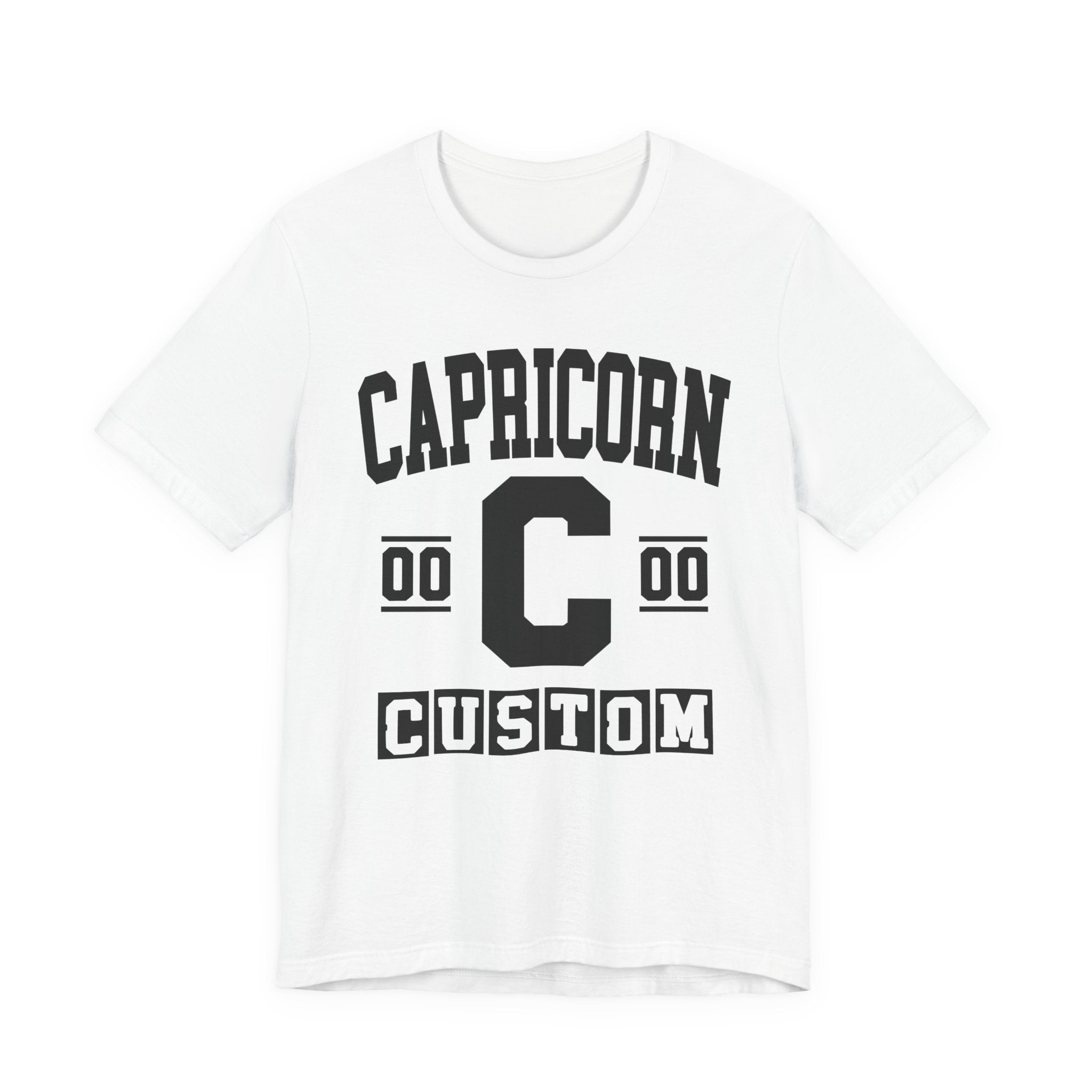 Custom Capricorn Varsity Tee Shirt — Customize Birthday Day/Month/Year - Customize Season/nation/Society