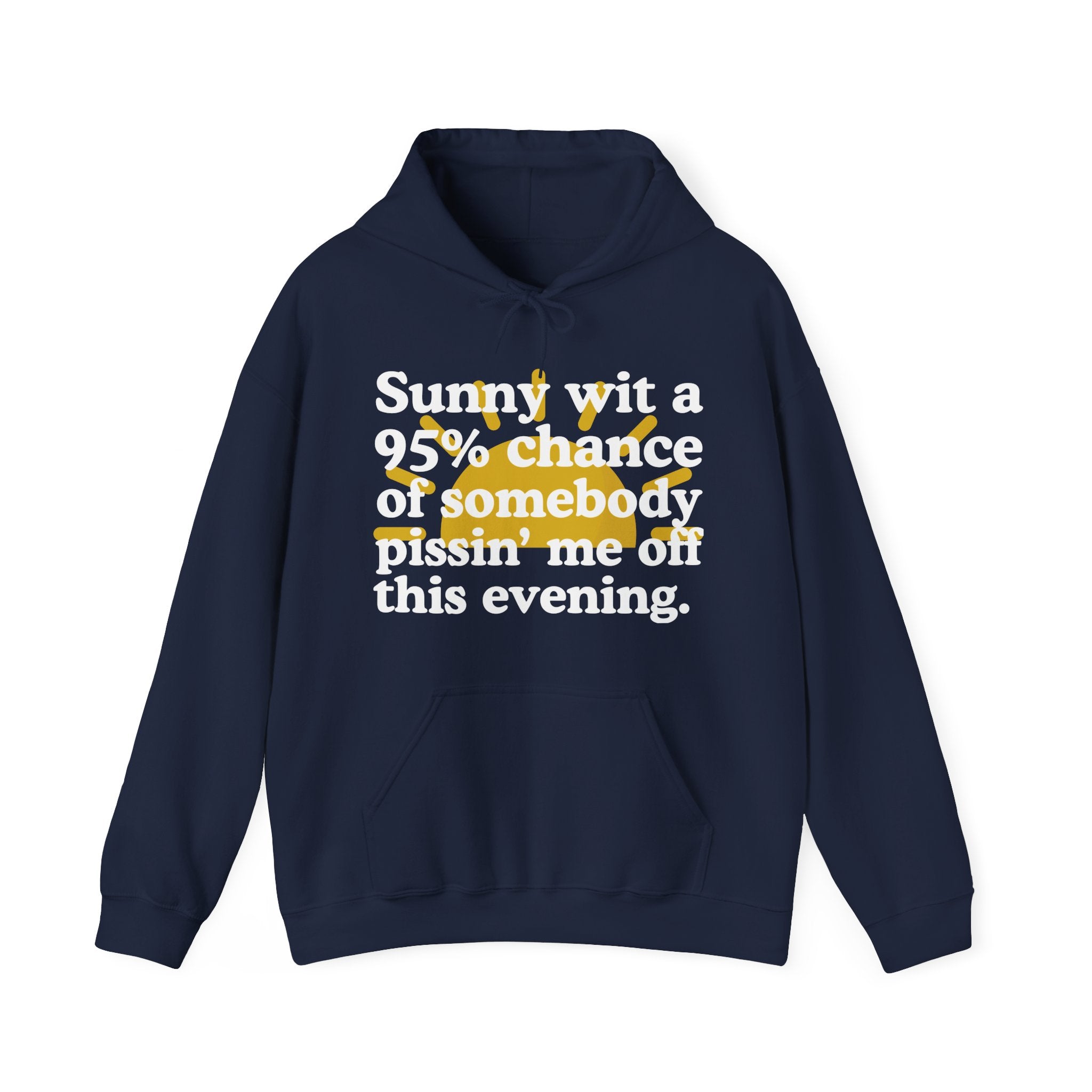 Sunny wit a 95% chance of Somebody Pissin' Me Off this Evening —  Funny Weather Forecast Hoodie