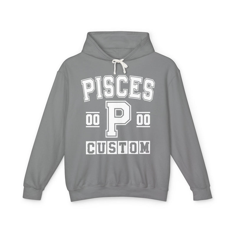 Custom Pisces Varsity Hoodie — Customize Birthday Day/Month/Year — Customize Gemini Season/Nation