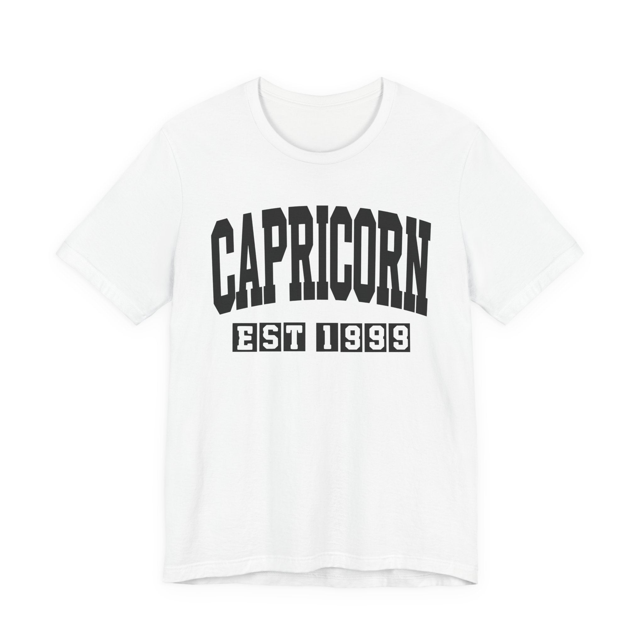 Capricorn EST (YEAR) Personalization — Zodiac Birthday Tee Shirt