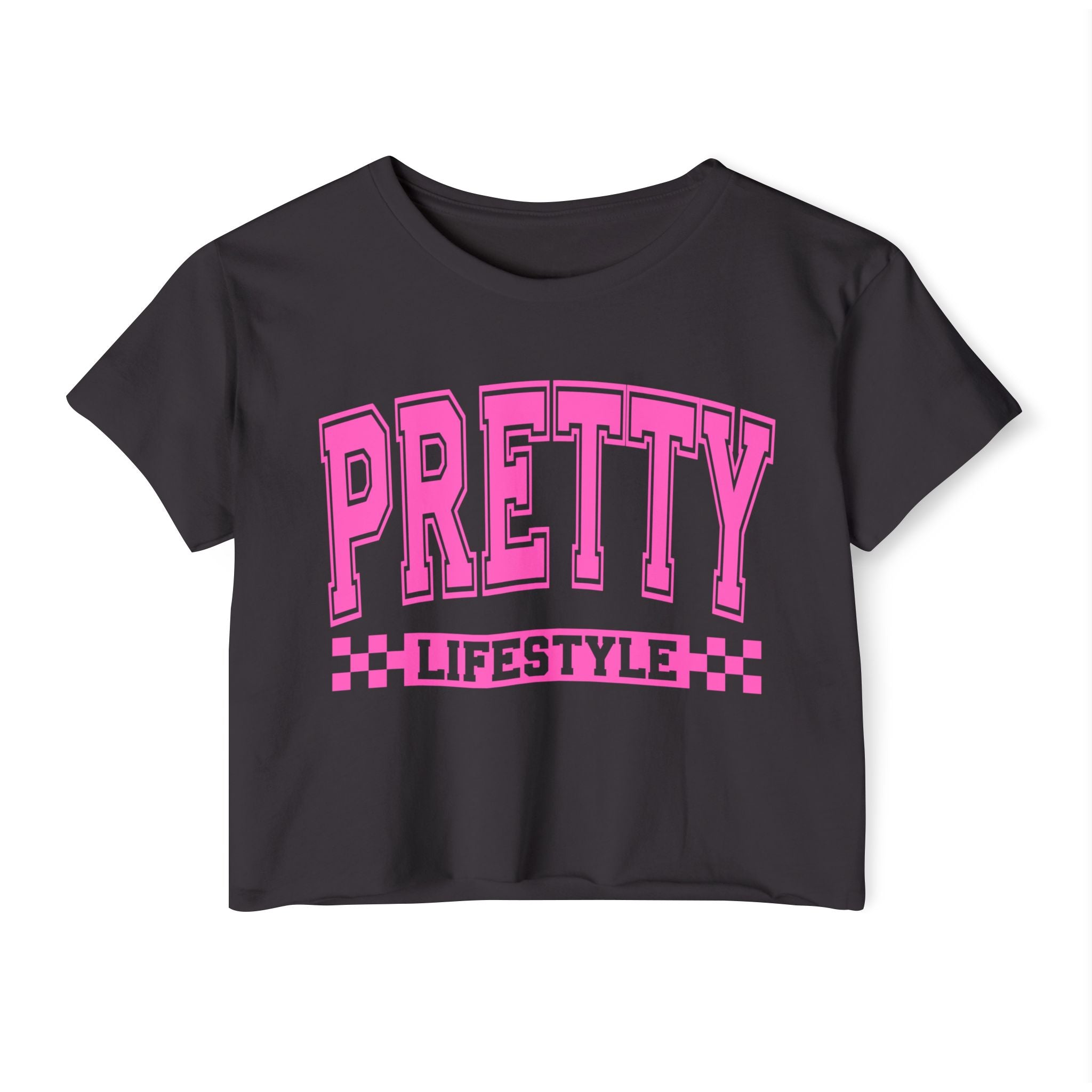 Pretty Lifestyle Crop Top — Women's Festival Graphic Tee