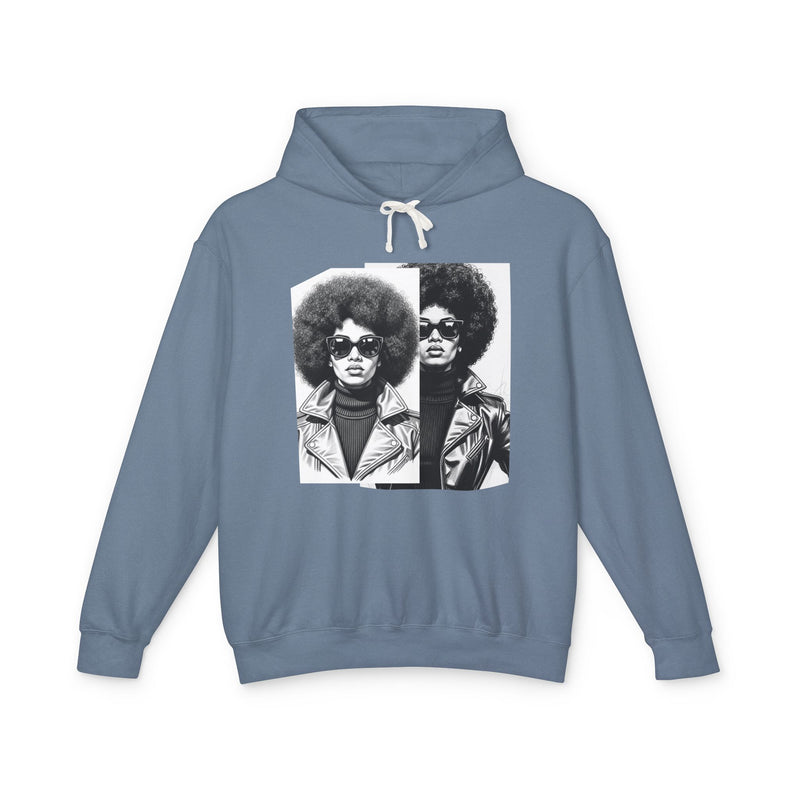 70s Black Woman Portrait — African American Woman Pride Hoodie