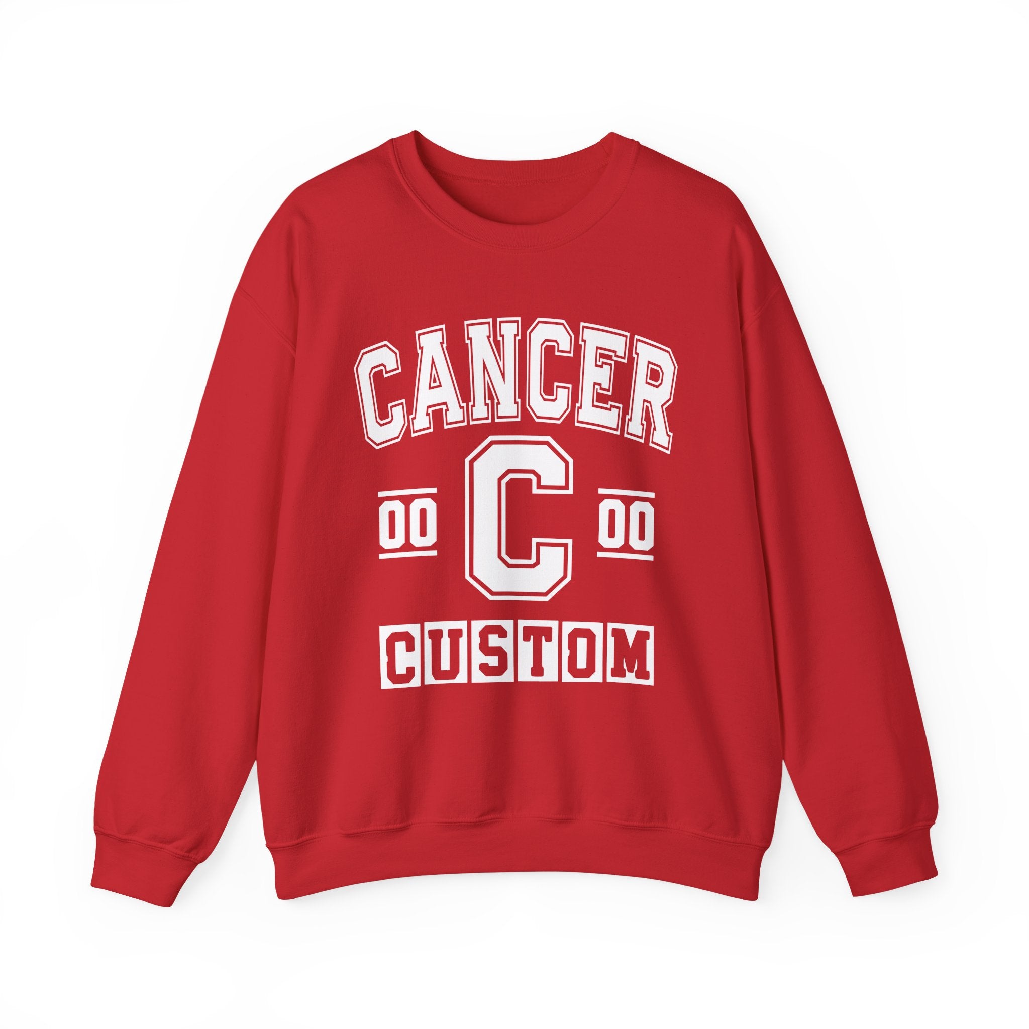 Custom Cancer Varsity Sweatshirt - Customize Birthday Day/Month/Year - Customize Gemini Season/Nation