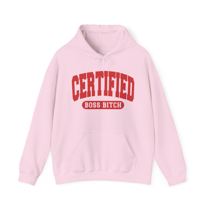 Certified Boss Bitch — Retro Collegiate Hoodie