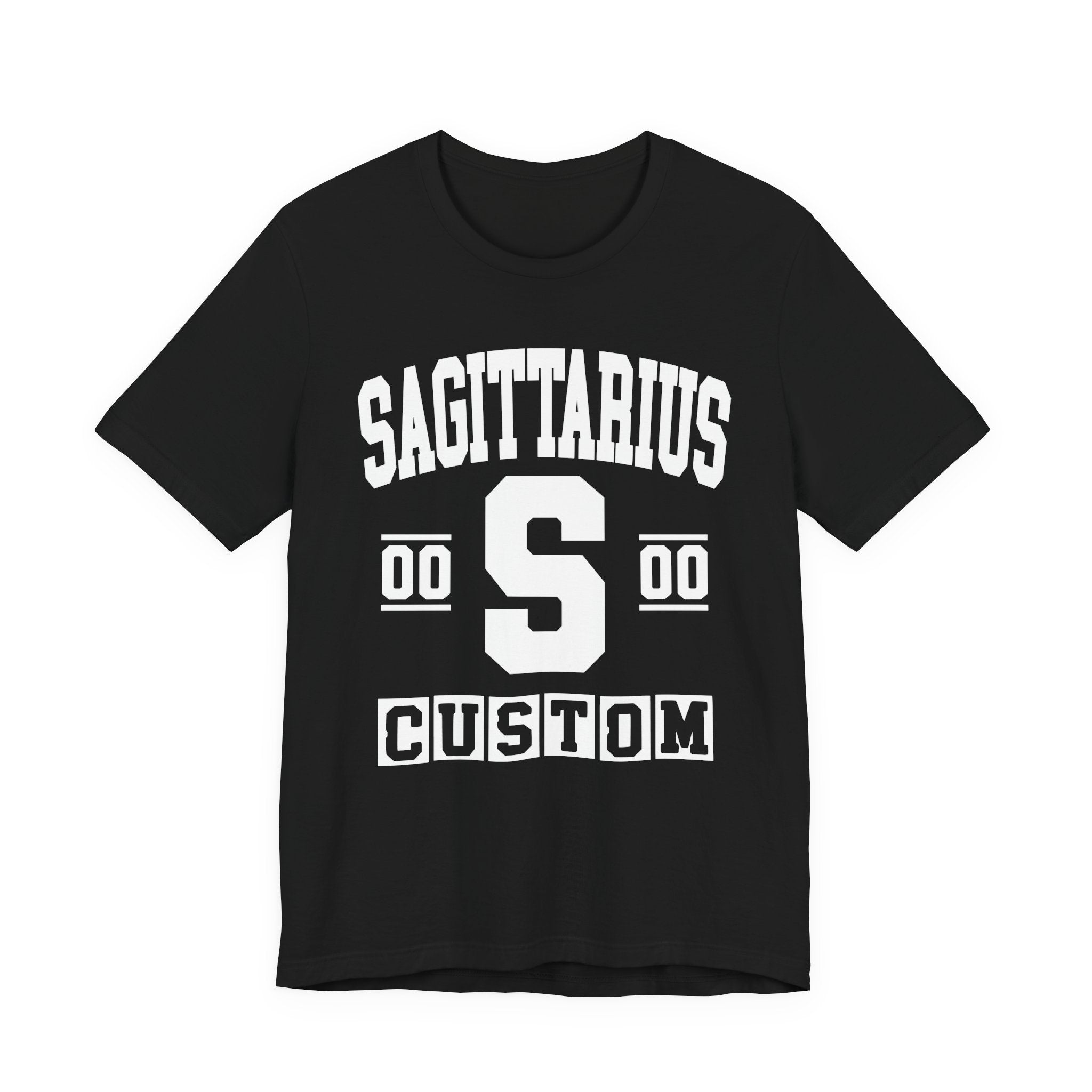 Custom Sagittarius Varsity Tee Shirt — Customize Birthday Day/Month/Year - Customize Season/nation/Society