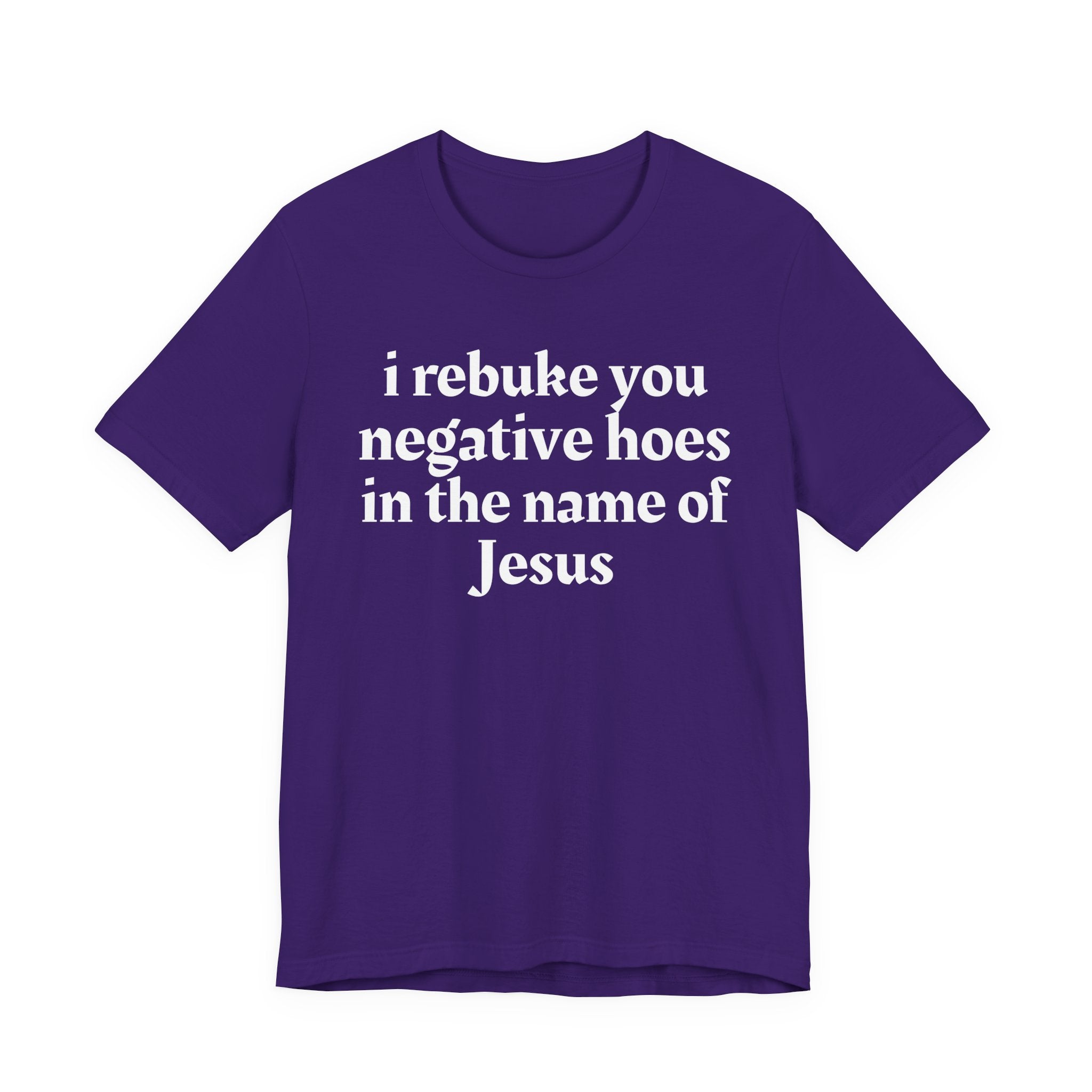 I Rebuke You Negative Hoes in the Name of Jesus — Christian Humor T-Shirt
