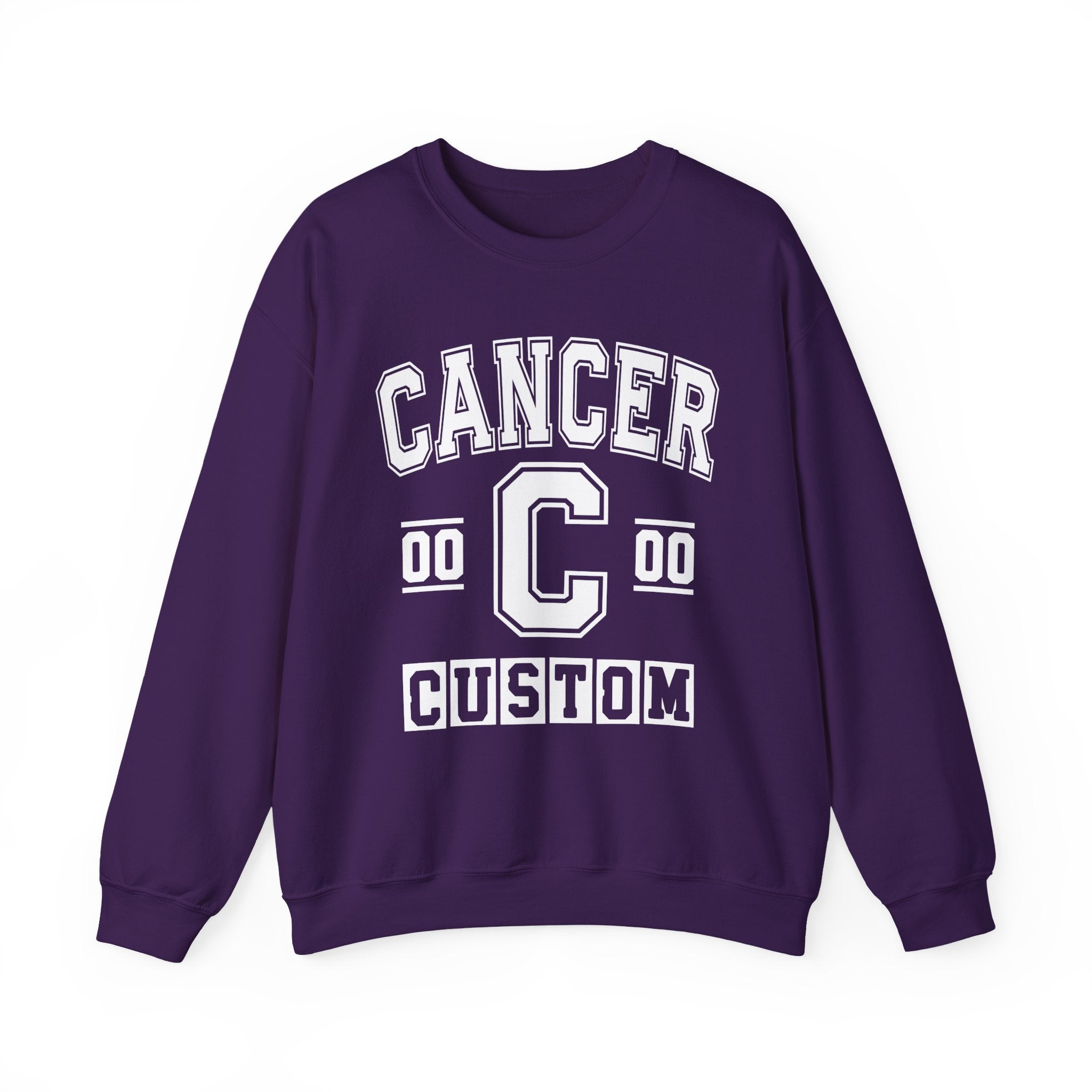 Custom Cancer Varsity Sweatshirt - Customize Birthday Day/Month/Year - Customize Gemini Season/Nation