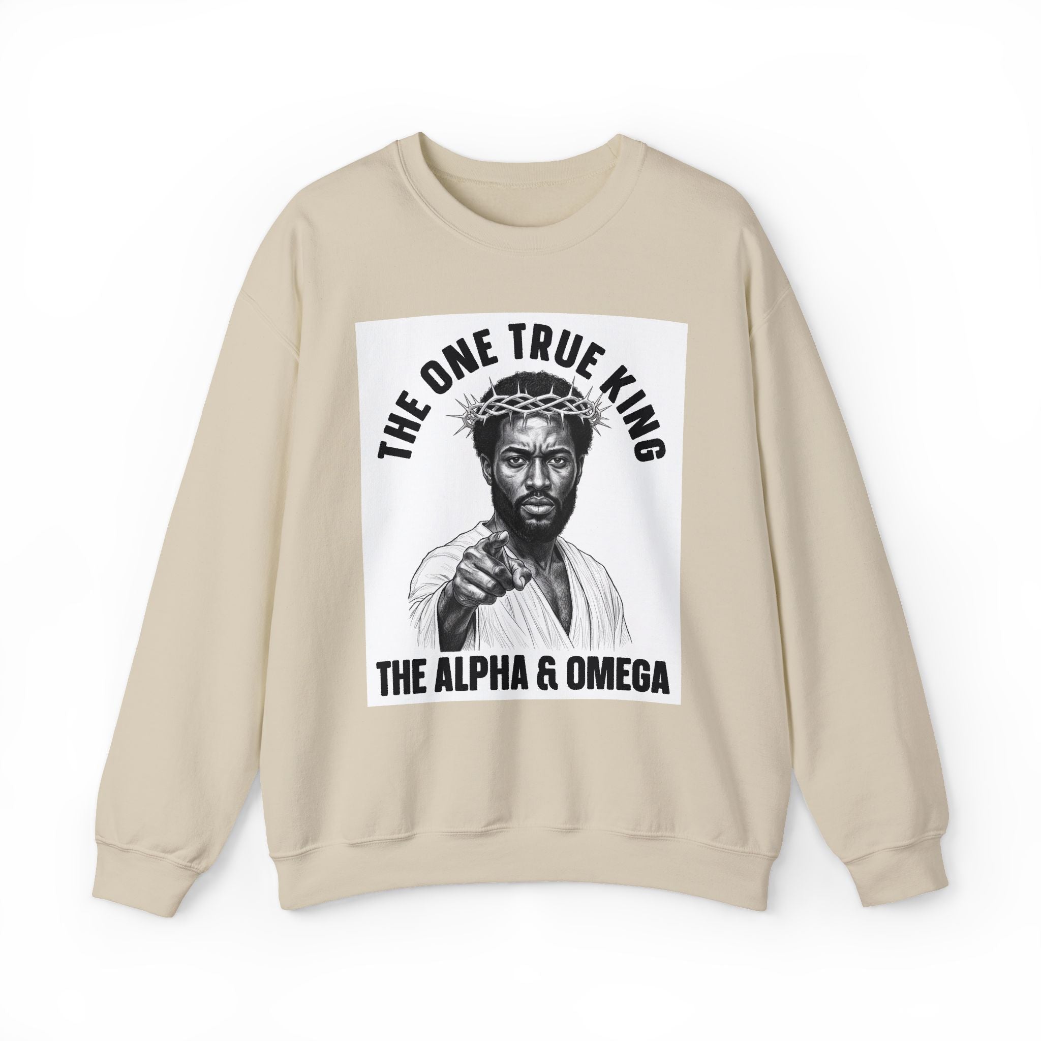 The One True King The Alpha & Omega (Black Jesus) — Sweatshirt