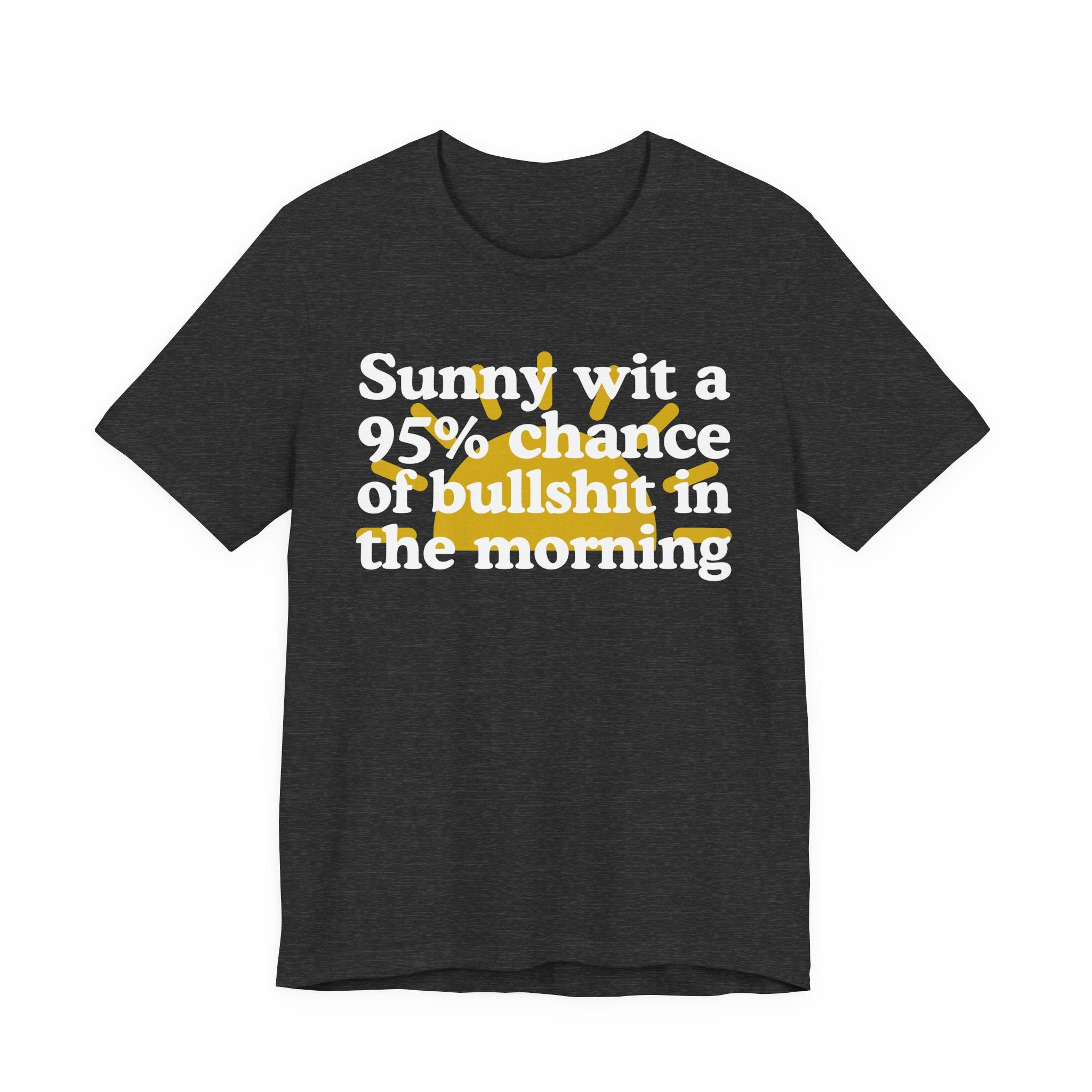 Sunny wit a 95% chance of bullshit in the Morning —  Funny Weather Forecast T-Shirt