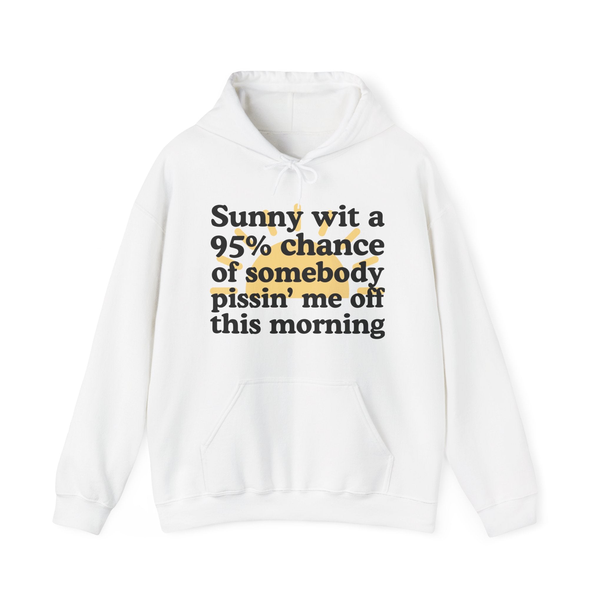 Sunny wit a 95% chance of Somebody Pissin' Me Off this Morning —  Funny Weather Forecast Hoodie