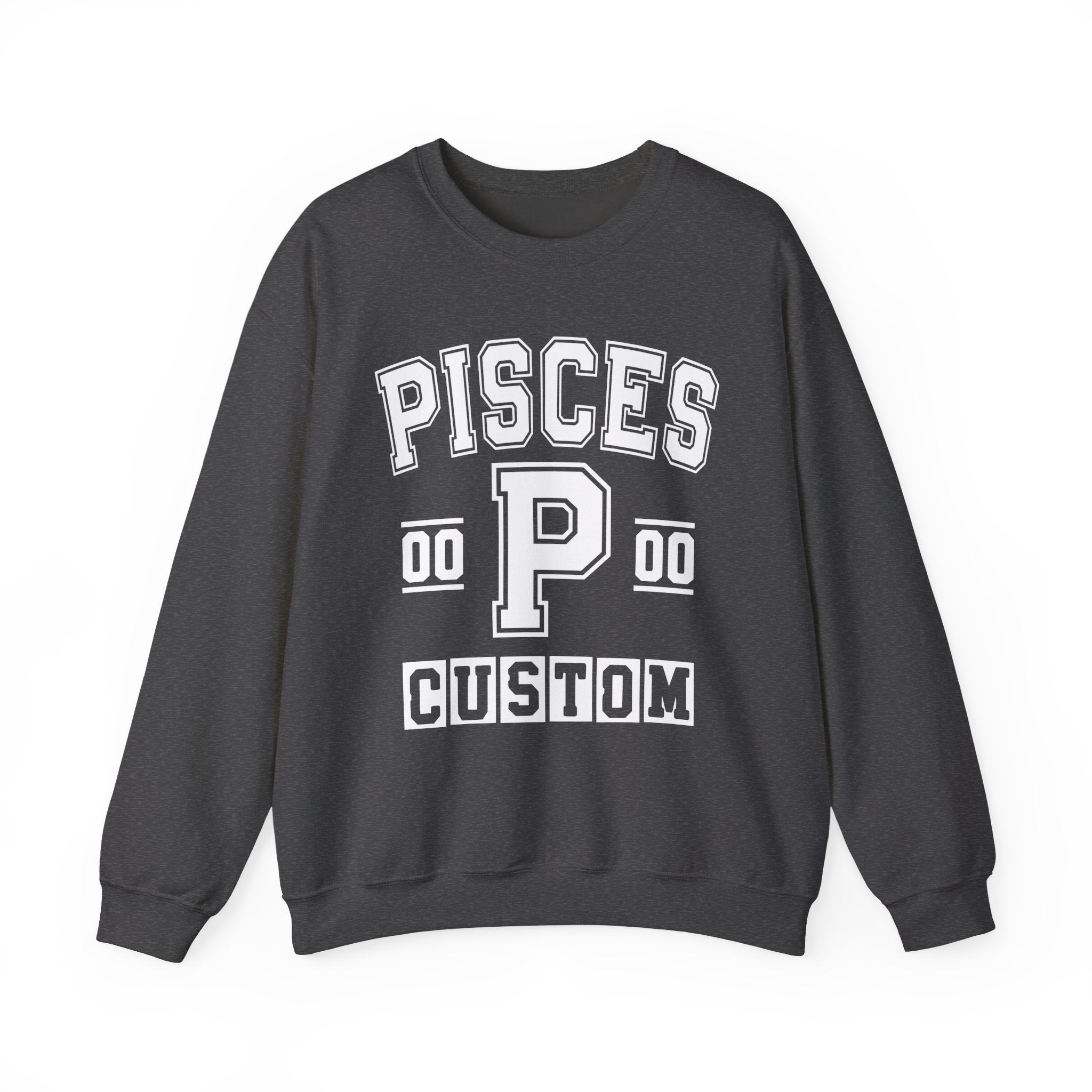 Custom Pisces Varsity Sweatshirt - Customize Birthday Day/Month/Year - Customize Gemini Season/Nation