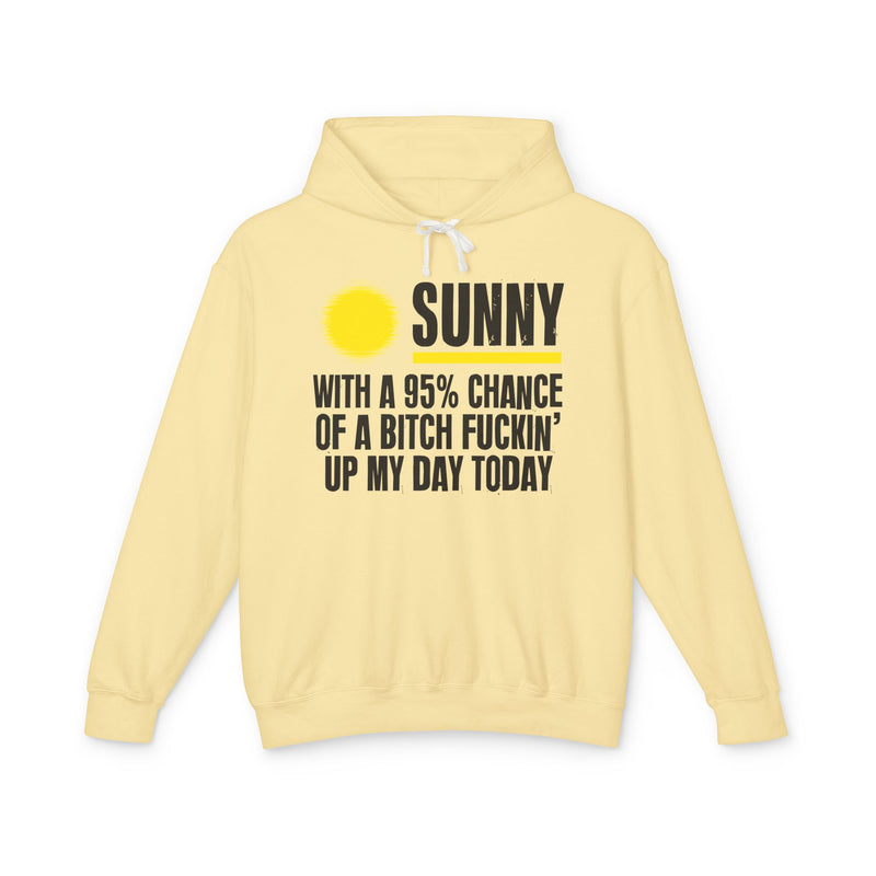 Sunny With A 95% Chance Of A Bitch Fuckin' Up My Day Today － Funny Weather Forecast Hoodie