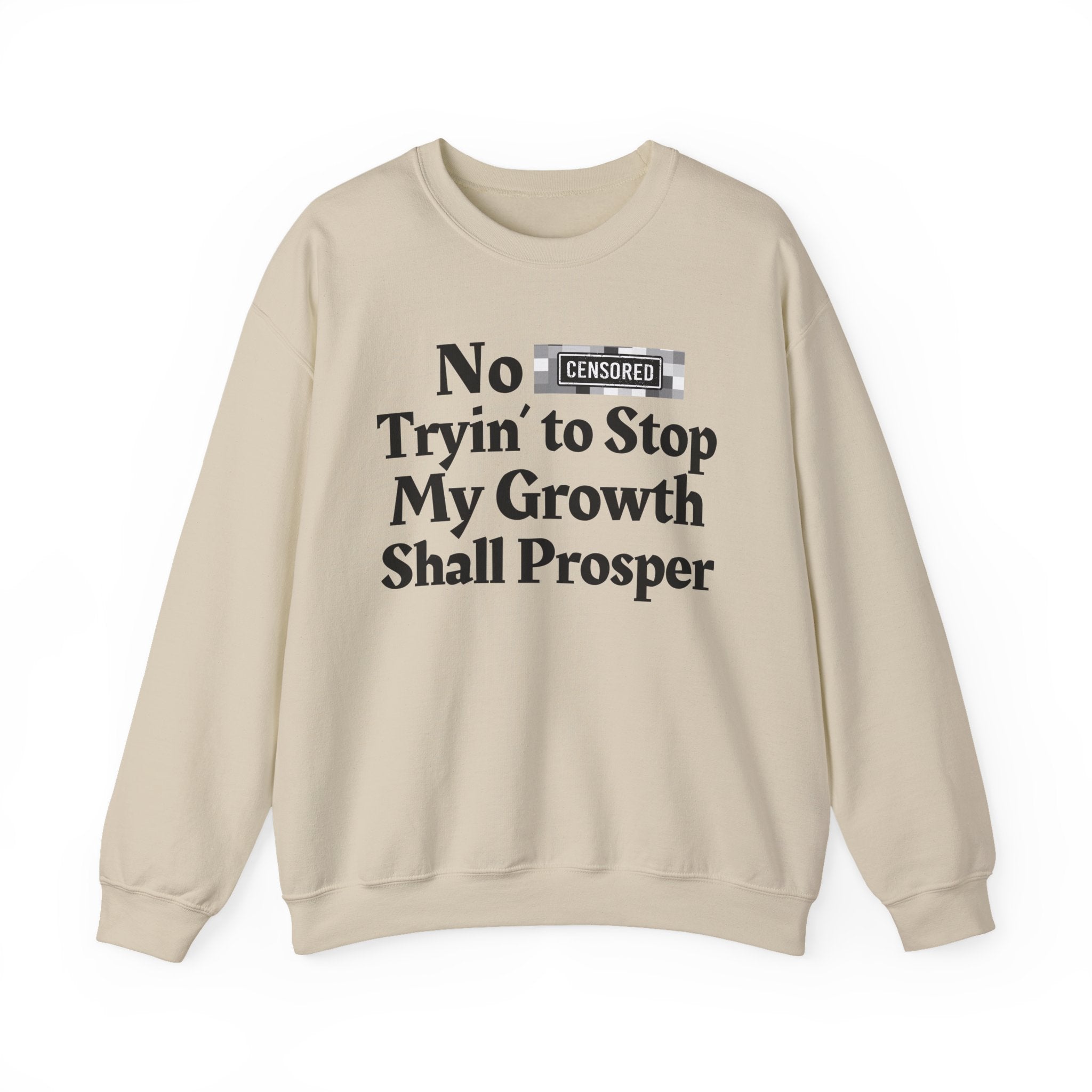 No Bitch Tryin' To Stop My Growth Shall Prosper — Bold Christian Statement Sweatshirt