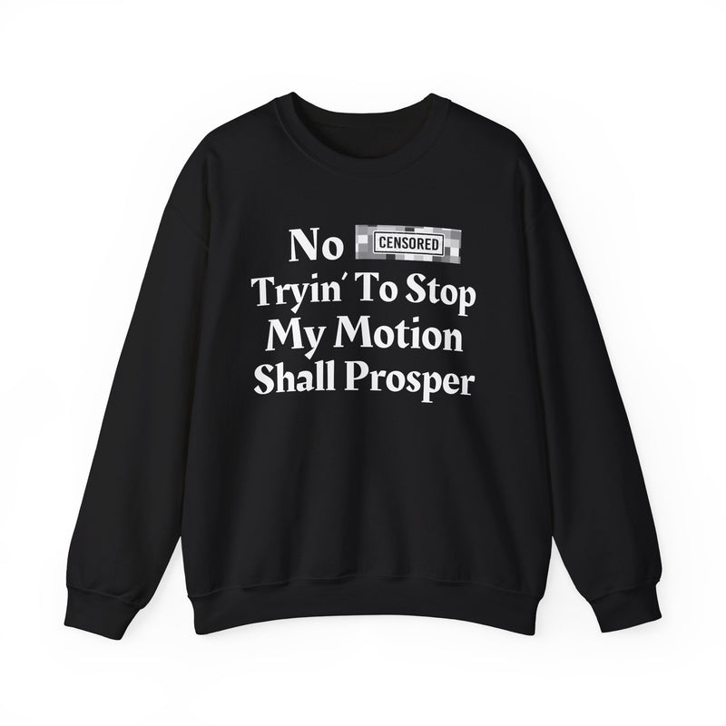 No Bitch Tryin' To Stop My Motion Shall Prosper — Sweatshirt