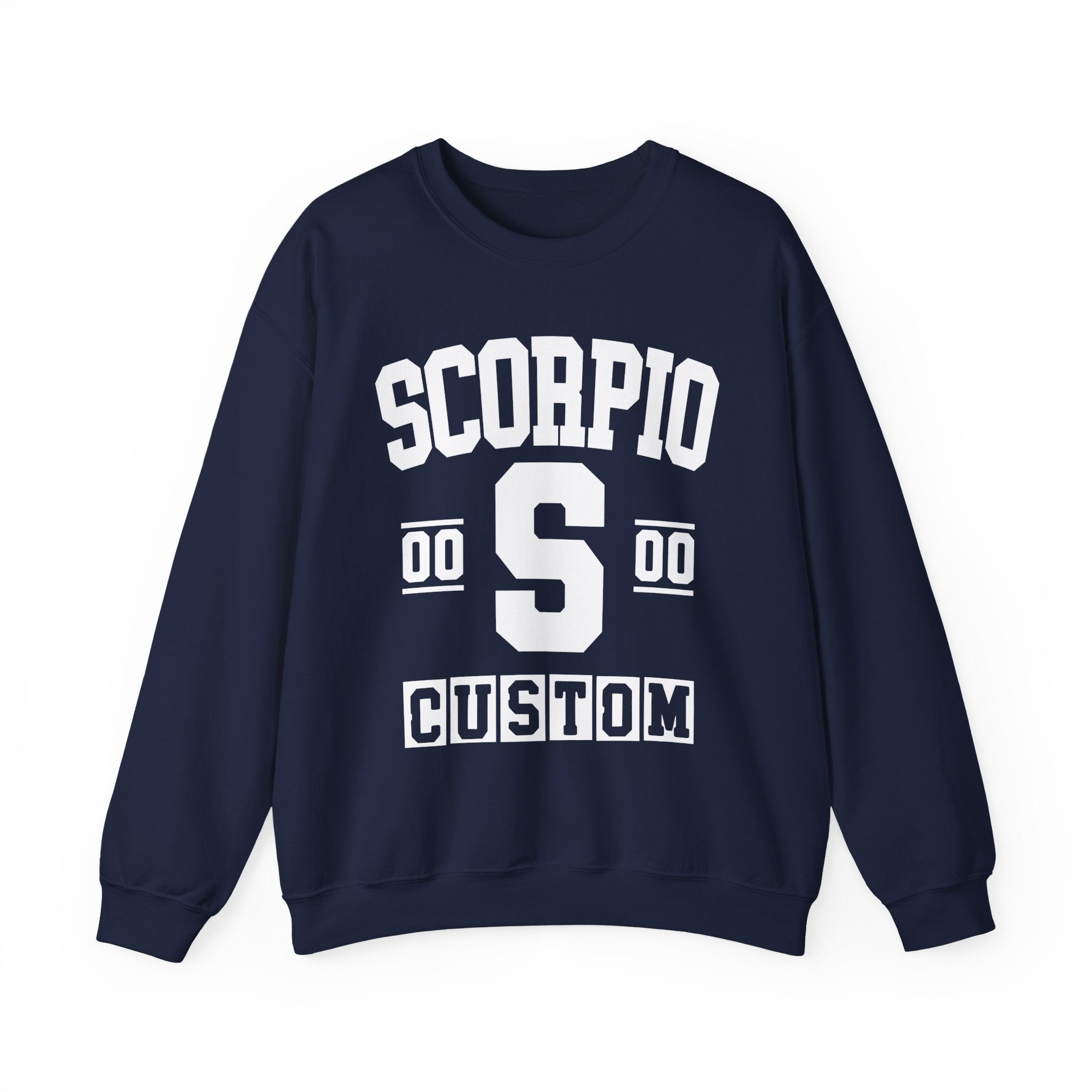 Custom Scorpio Varsity Sweatshirt - Customize Birthday Day/Month/Year - Customize Gemini Season/Nation