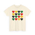 Pan-African Heart Grid T-Shirt — Colorful Pride Tee