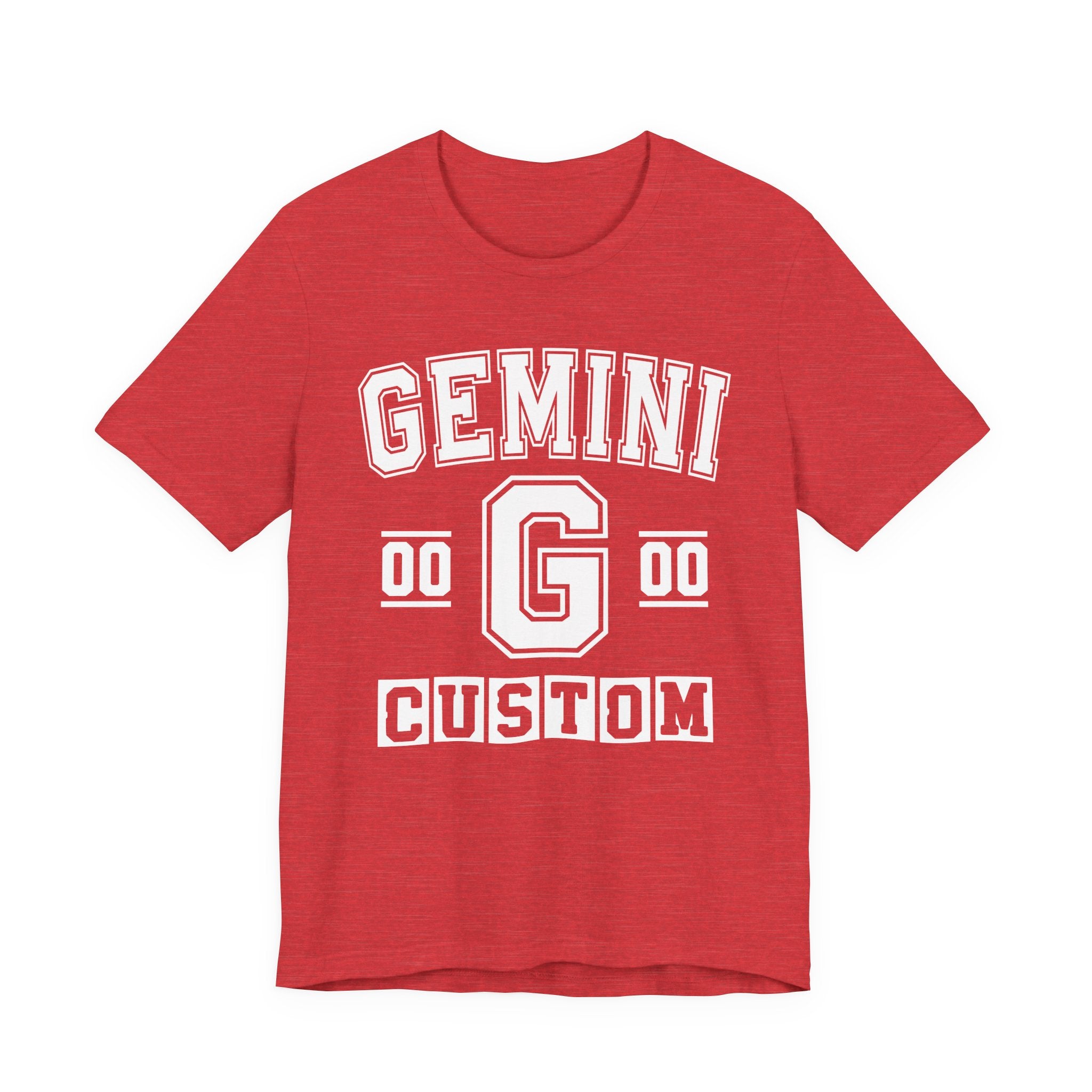 Custom Gemini Varsity Tee Shirt — Customize Birthday Day/Month/Year - Customize Season/nation/Society