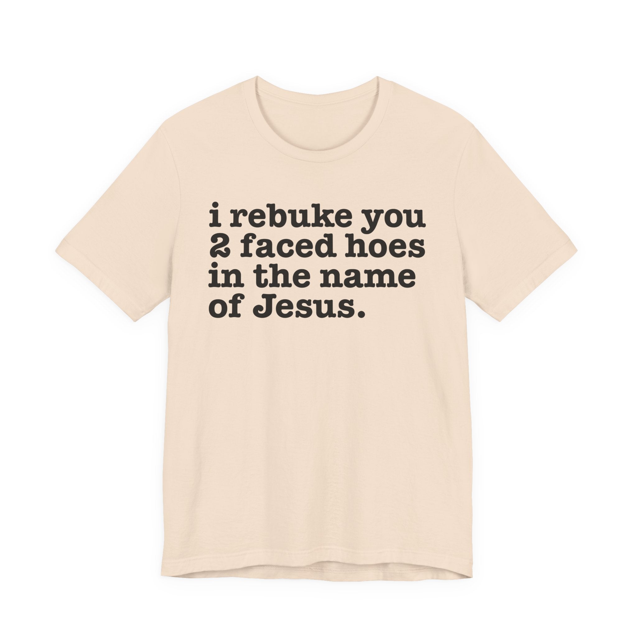 I Rebuke You 2 Faced Hoes in the Name of Jesus — Christian Humor T-Shirt