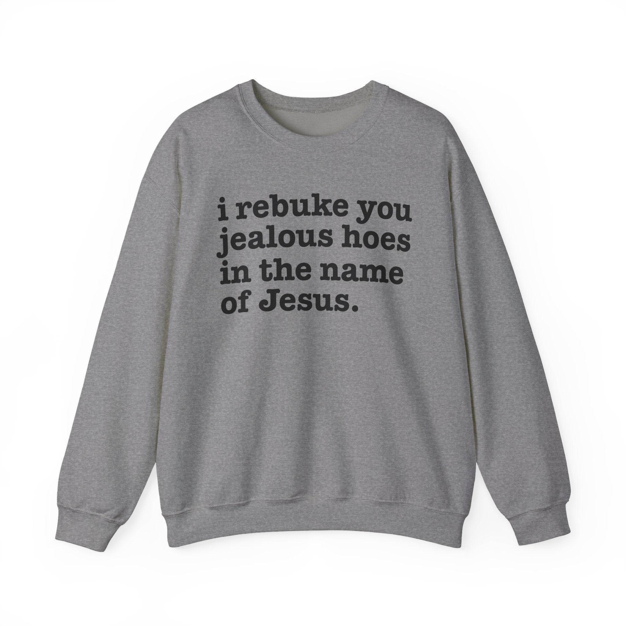 I Rebuke You Jealous Hoes in the Name of Jesus — Christian Humor Sweatshirt