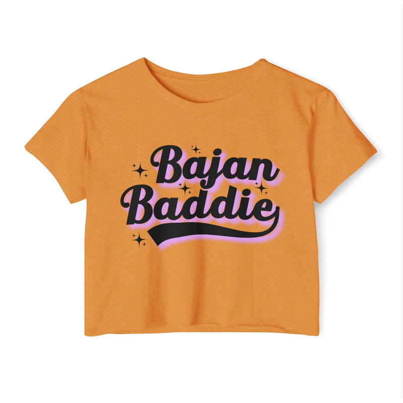 Bajan Baddie Crop Top — Women's Festival Graphic T-Shirt