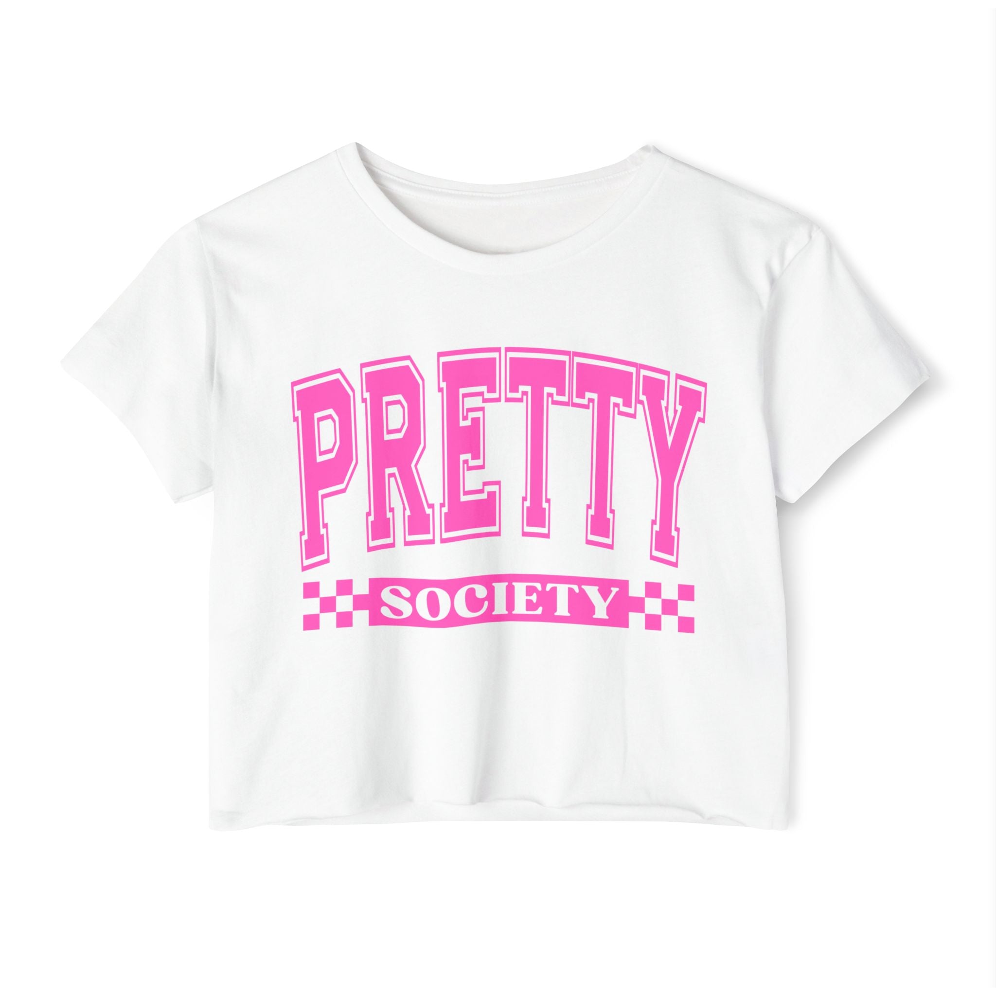 Pretty Society Crop Top — Women's Festival Graphic Tee