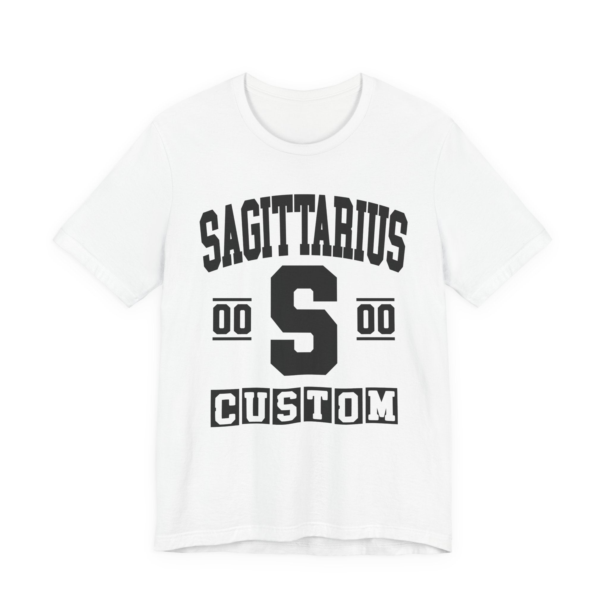 Custom Sagittarius Varsity Tee Shirt — Customize Birthday Day/Month/Year - Customize Season/nation/Society
