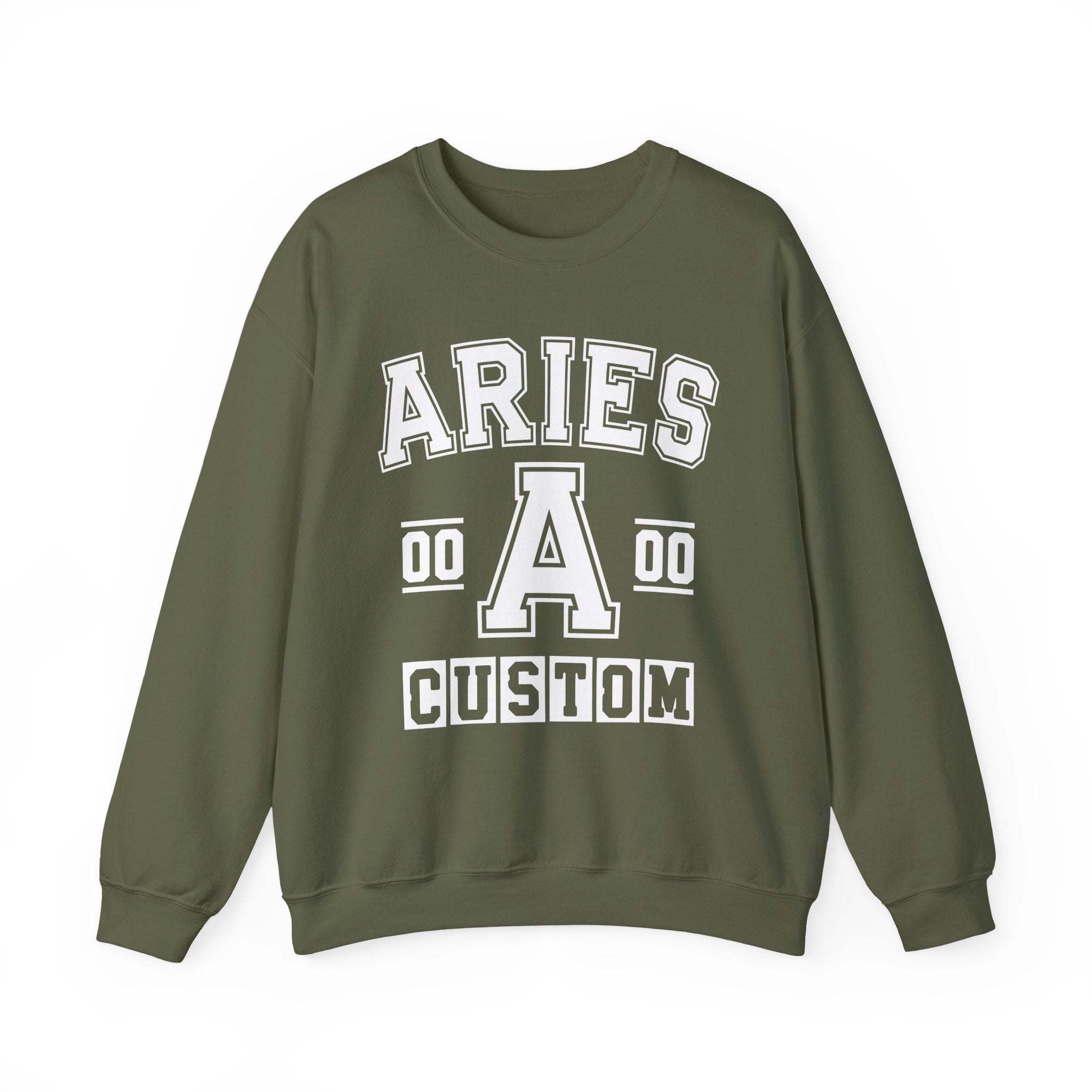 Custom Aries Varsity Sweatshirt - Customize Birthday Day/Month/Year - Customize Gemini Season/Nation