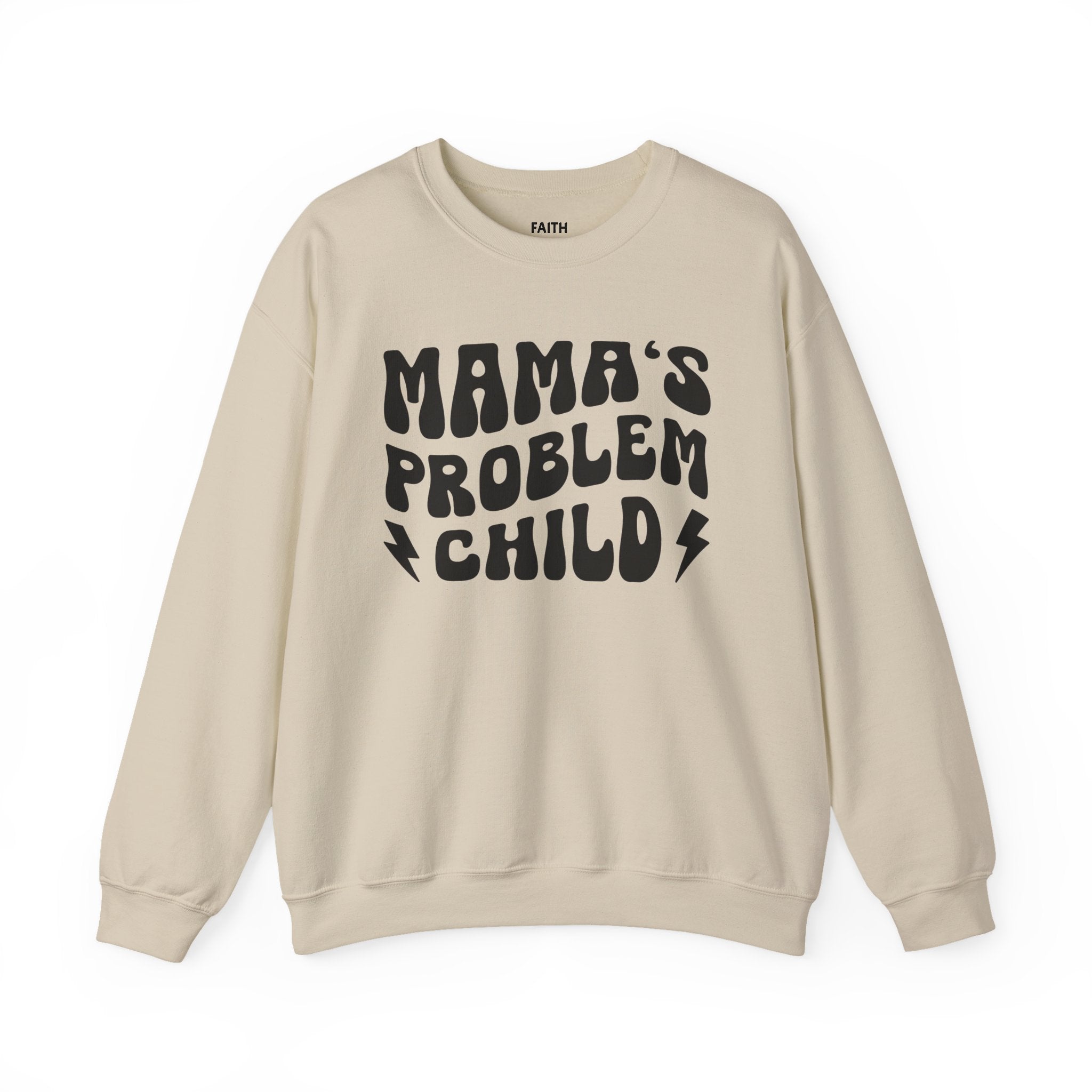 Mama's Problem Child Sweatshirt (wavy solid print)