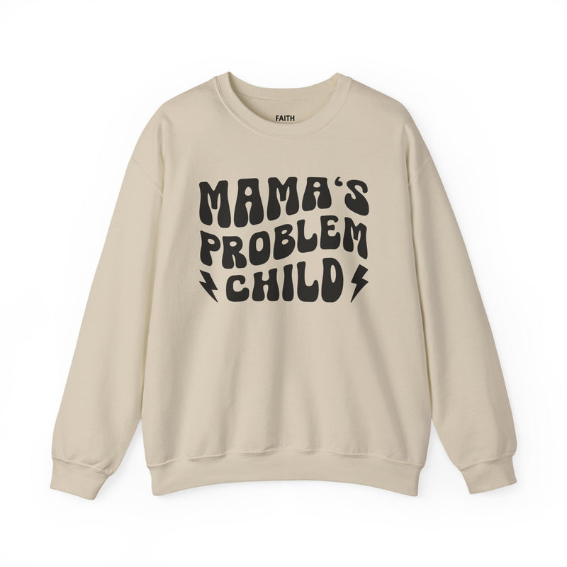 Mama's Problem Child Sweatshirt (wavy solid print)