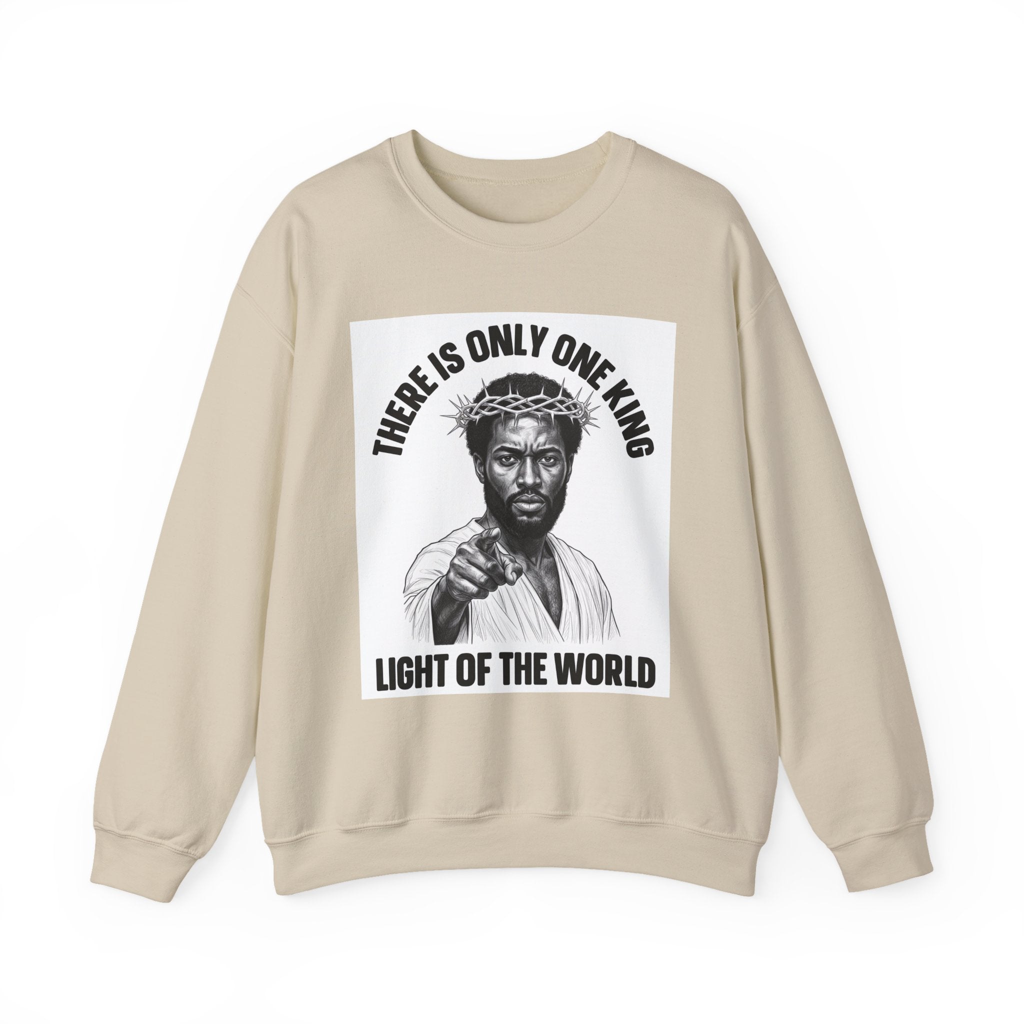 There Is Only One King: Light Of The World (Black Jesus) — Sweatshirt