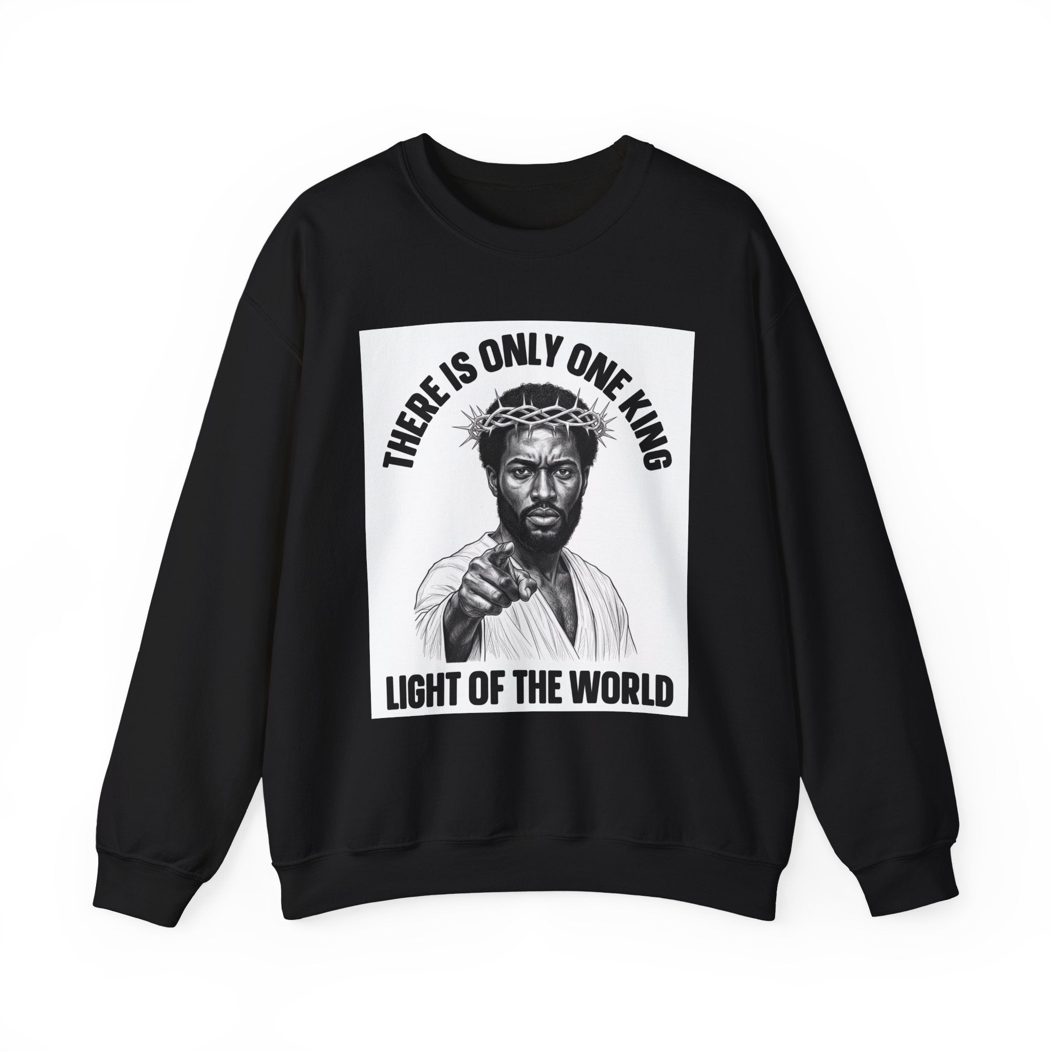There Is Only One King: Light Of The World (Black Jesus) — Sweatshirt